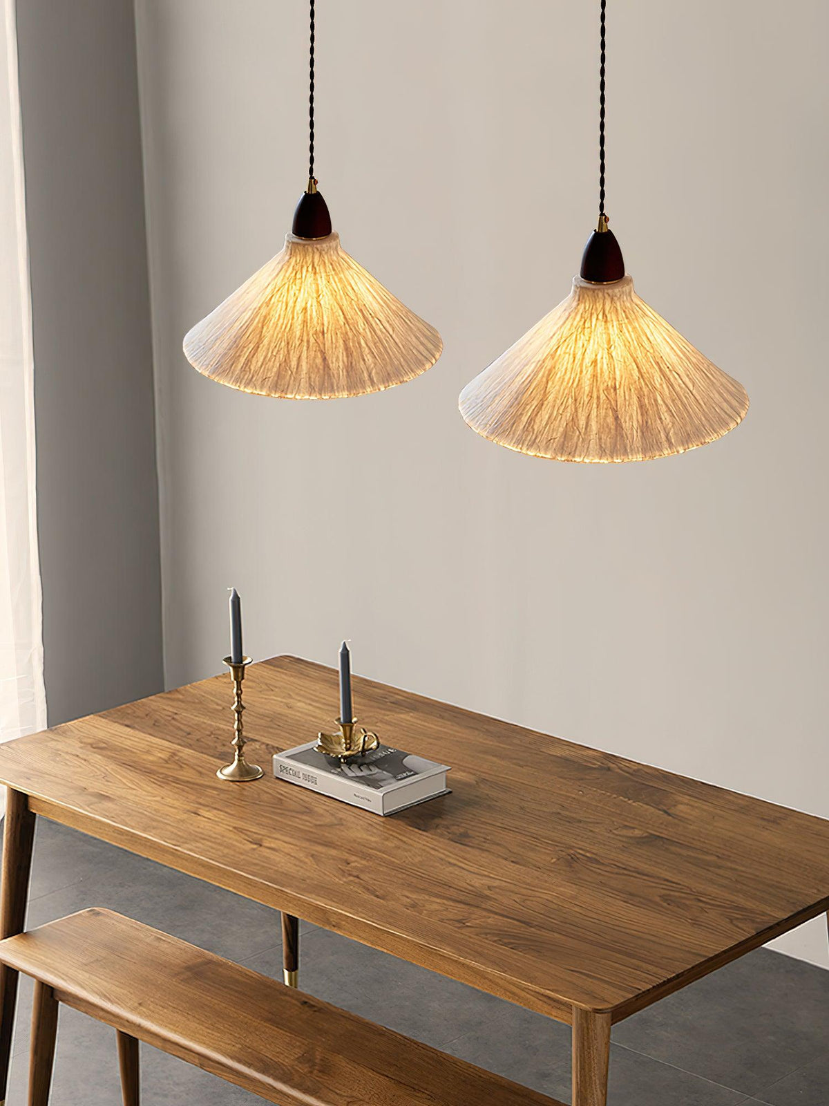 Locan Paper & Wood Pendant Lamp