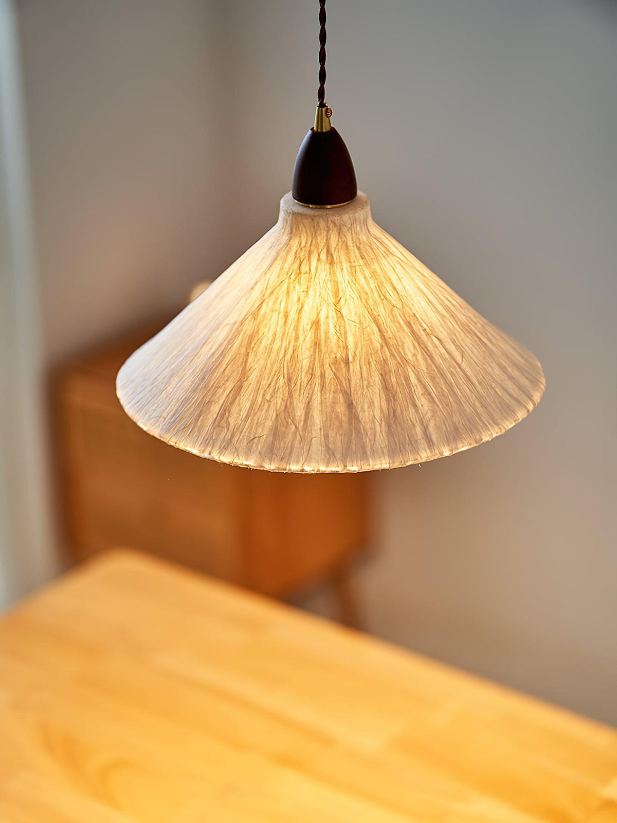 Locan Paper & Wood Pendant Lamp