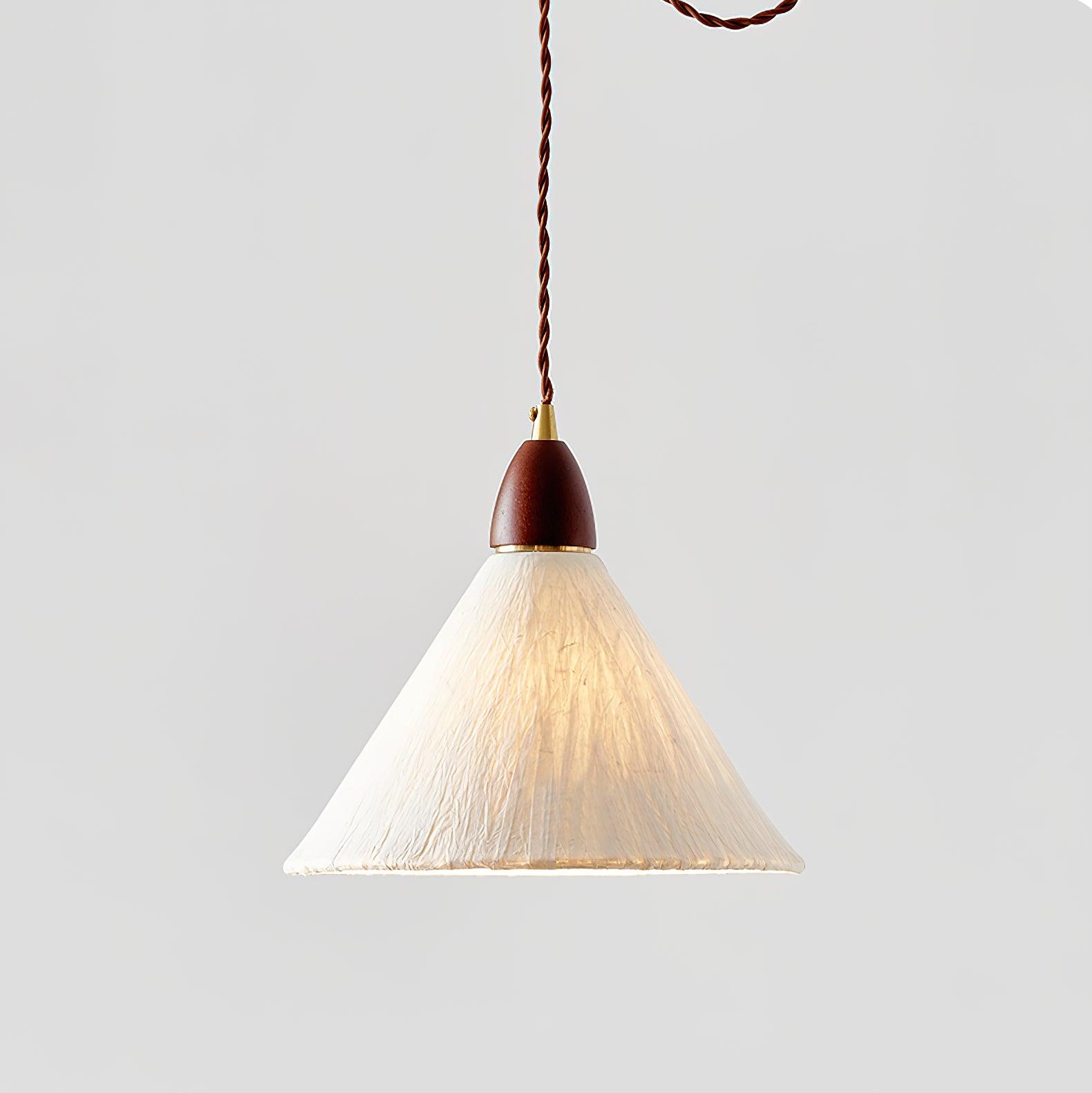 Locan Paper & Wood Pendant Lamp