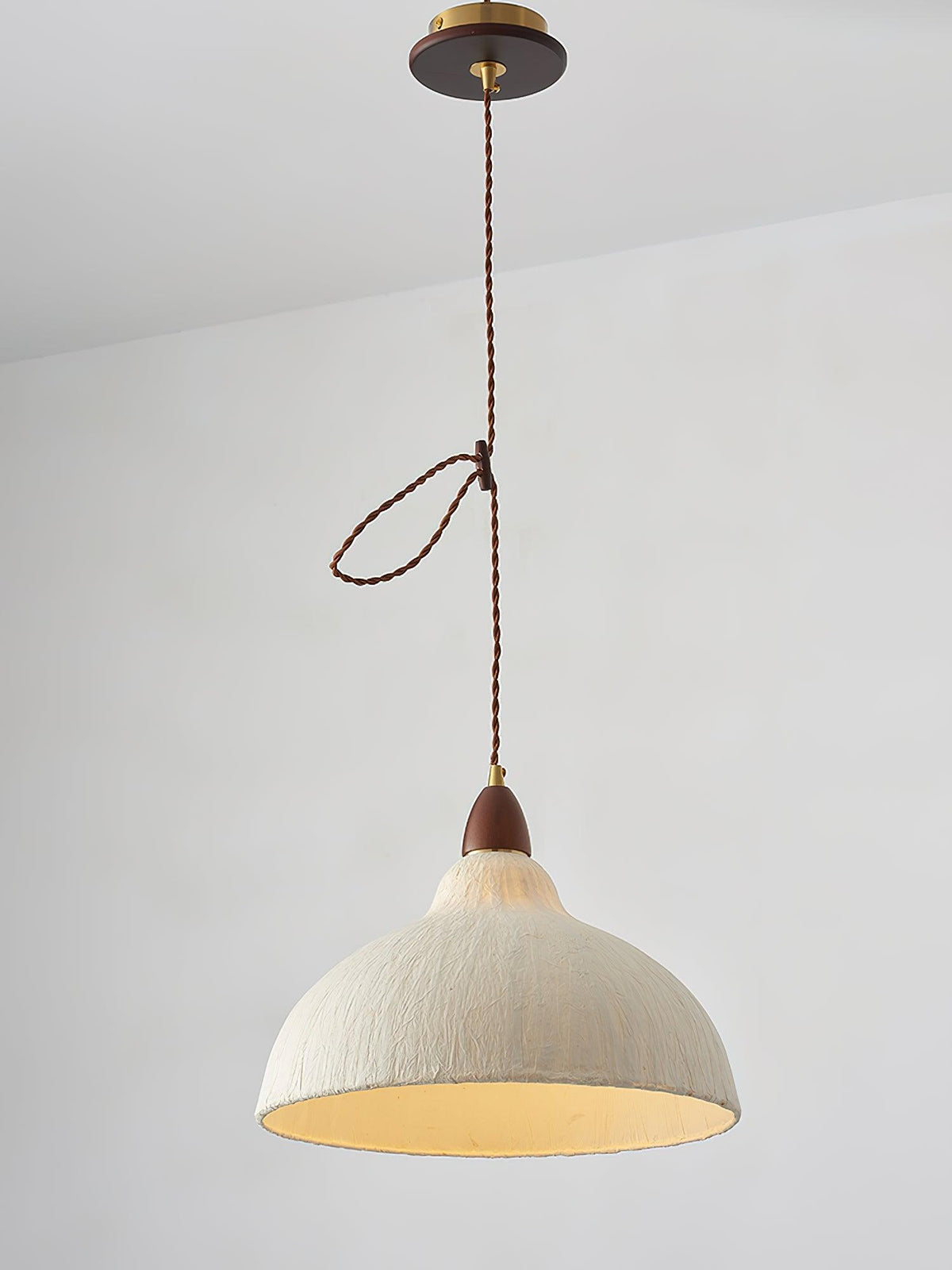 Locan Paper & Wood Pendant Lamp