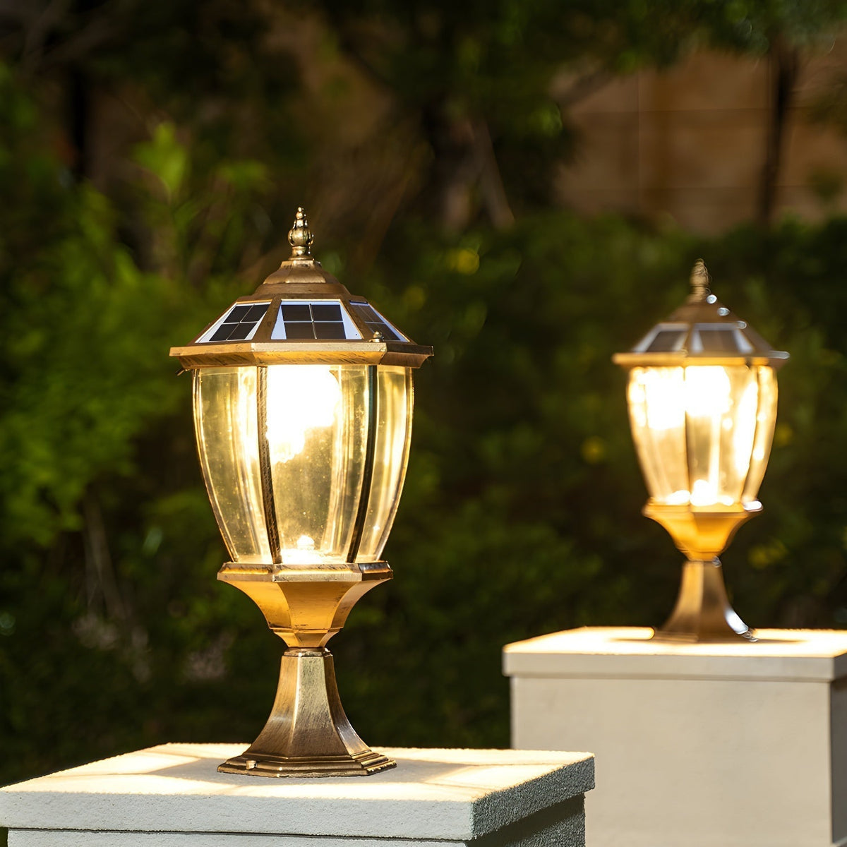 Cezoria Unique Solar Glass Lantern Outdoor Lamp