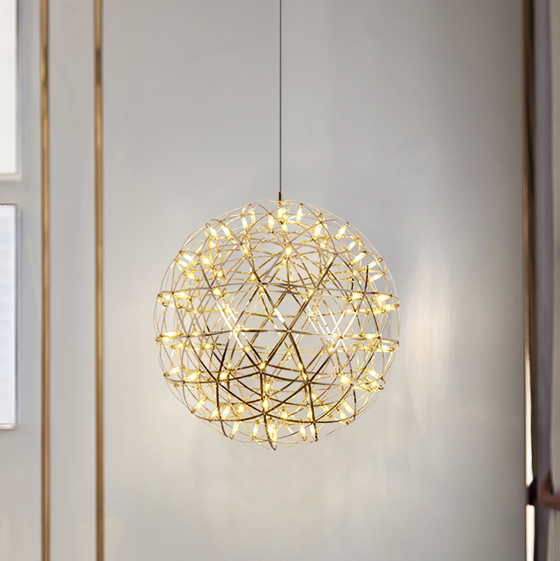 Delcourt Silver Spark Ball Pendant Light