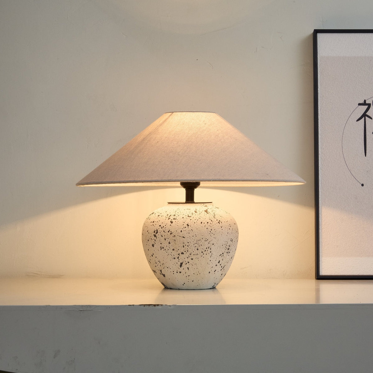 Speckled Ceramic Jar Table Lamp