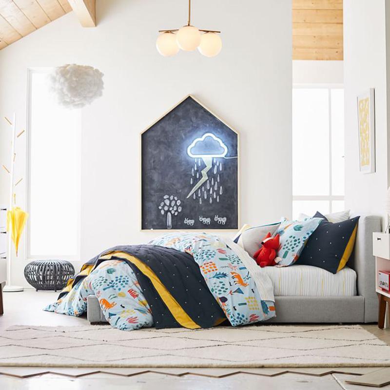 Leander Chandelier Sphere & Stem Modern Gold LED