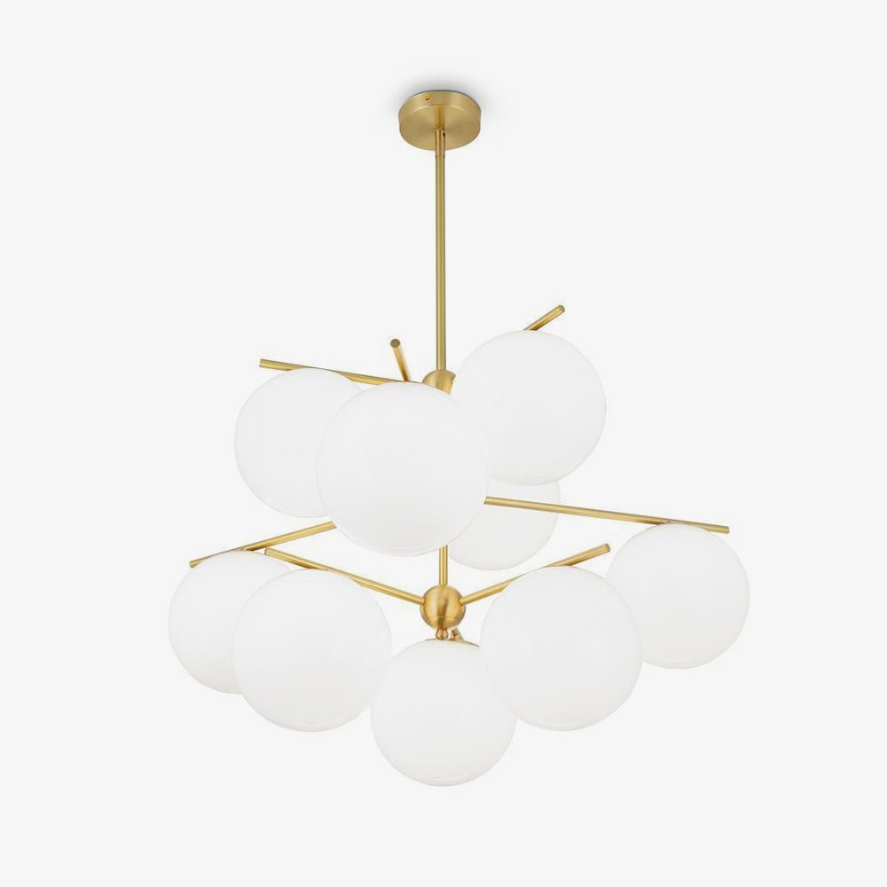 Lustra Chandelier Sphere & Stem Modern Gold LED - Neutral Decor