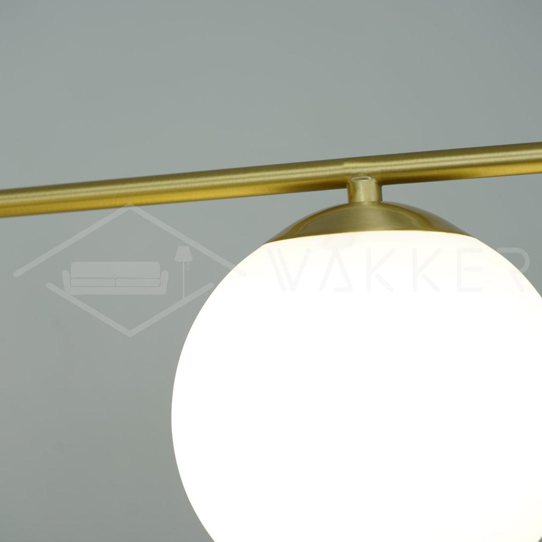 Leander Chandelier Sphere & Stem Modern Gold LED