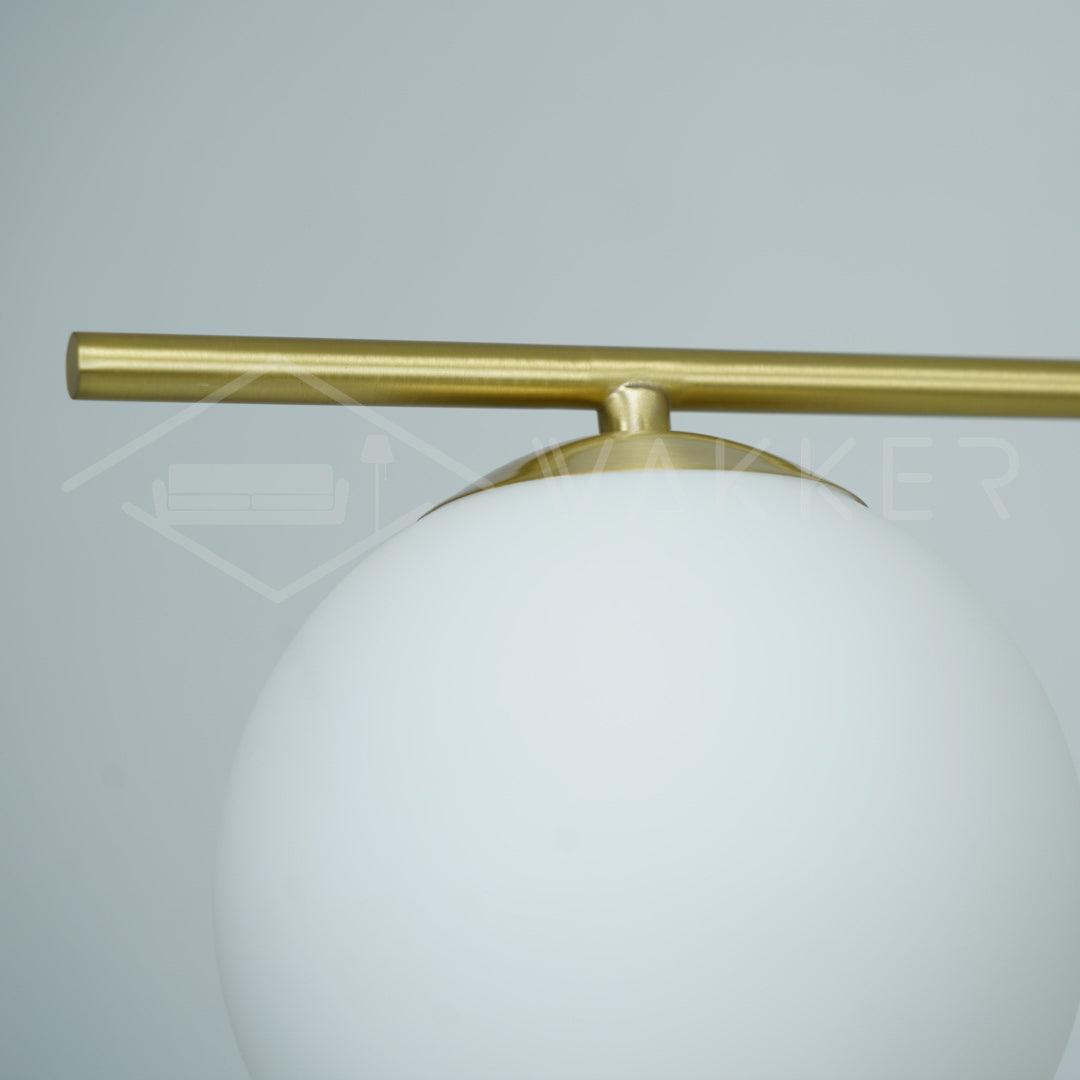 Leander Chandelier Sphere & Stem Modern Gold LED