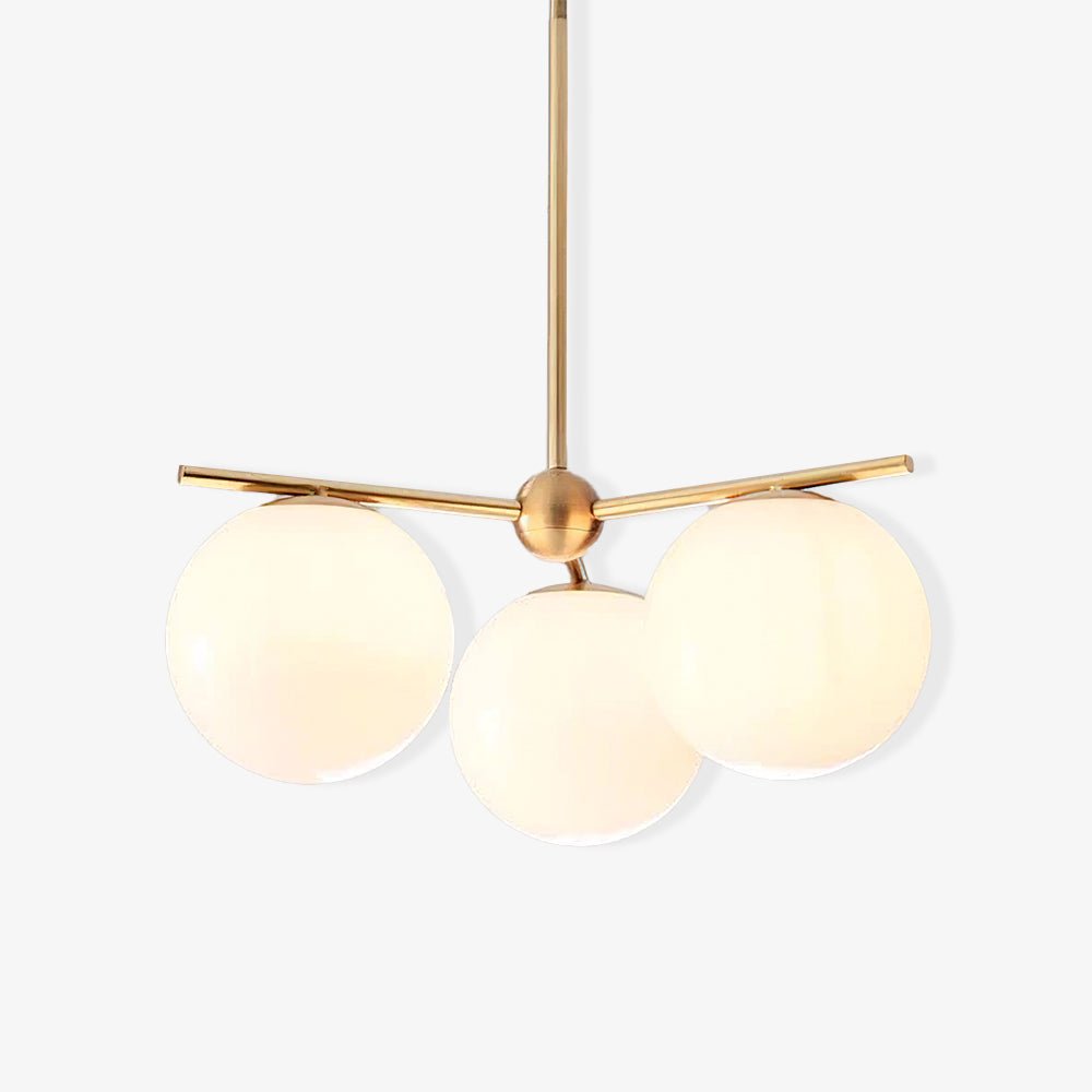 Leander Chandelier Sphere & Stem Modern Gold LED