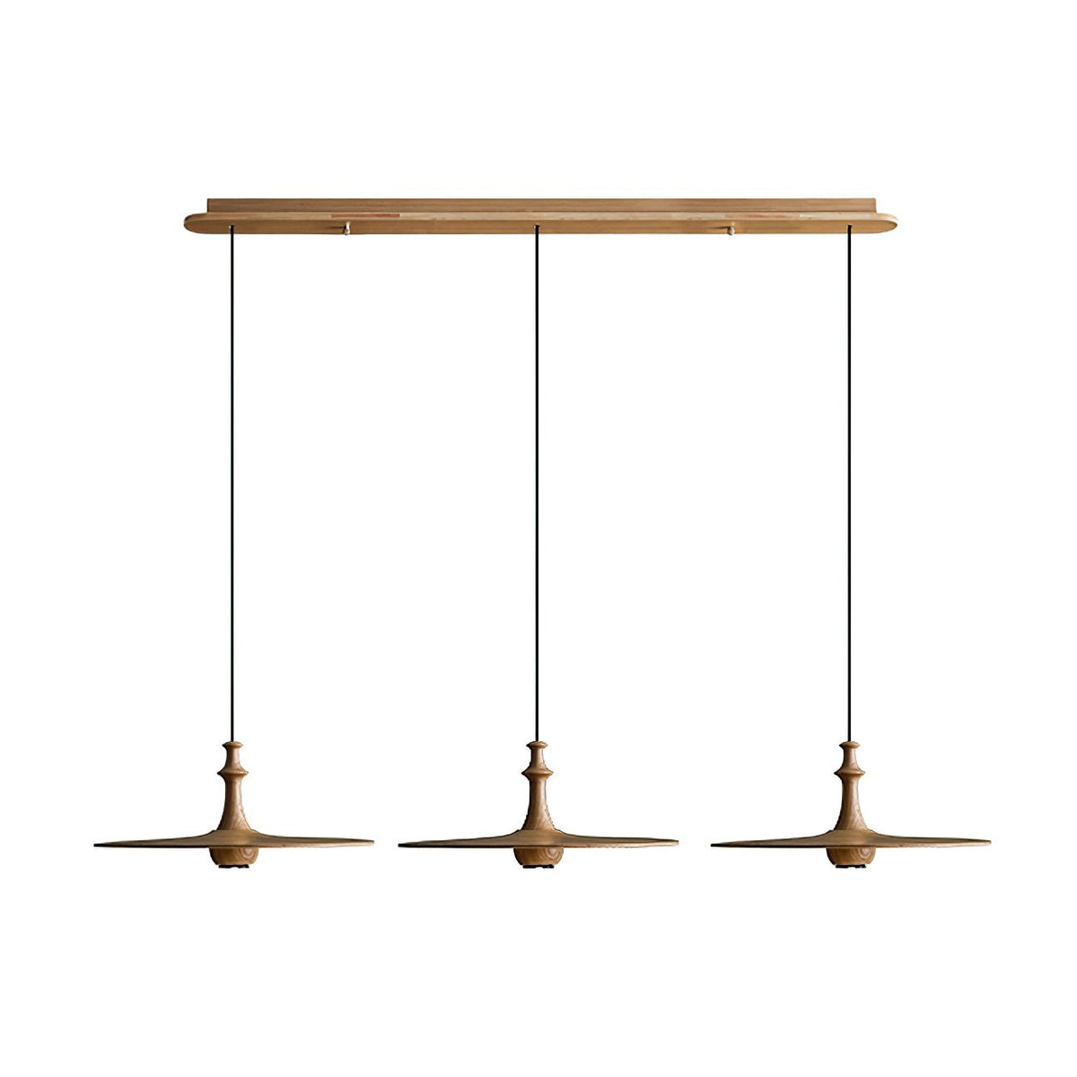 Syrinyra Sculptural Wood Disc Pendant Light