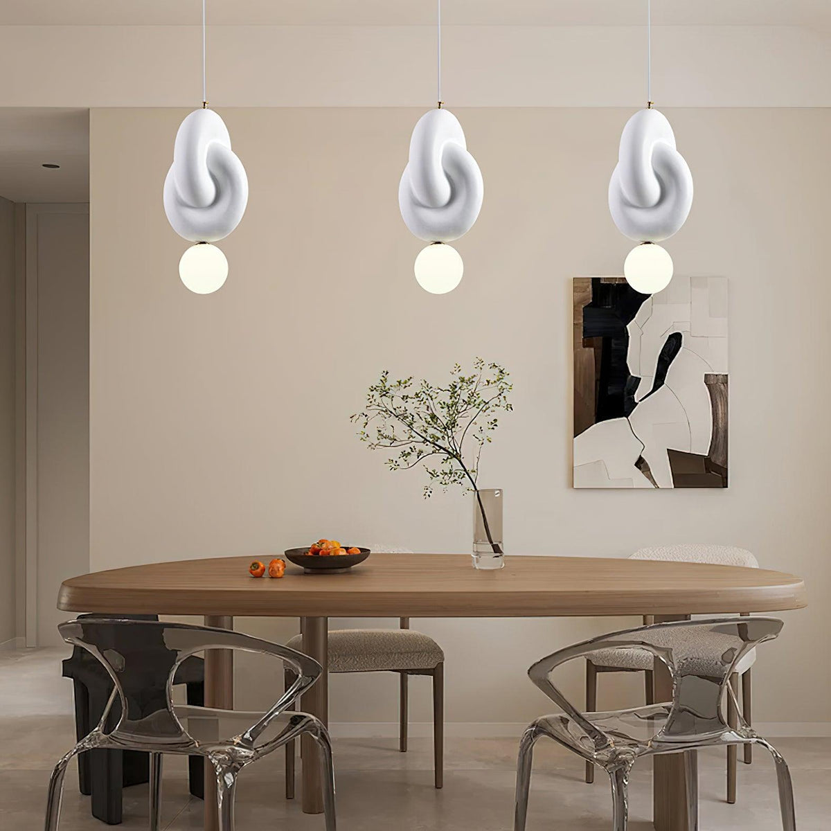 Tyev Individual Creativity Resin Glass Pendant Lamp