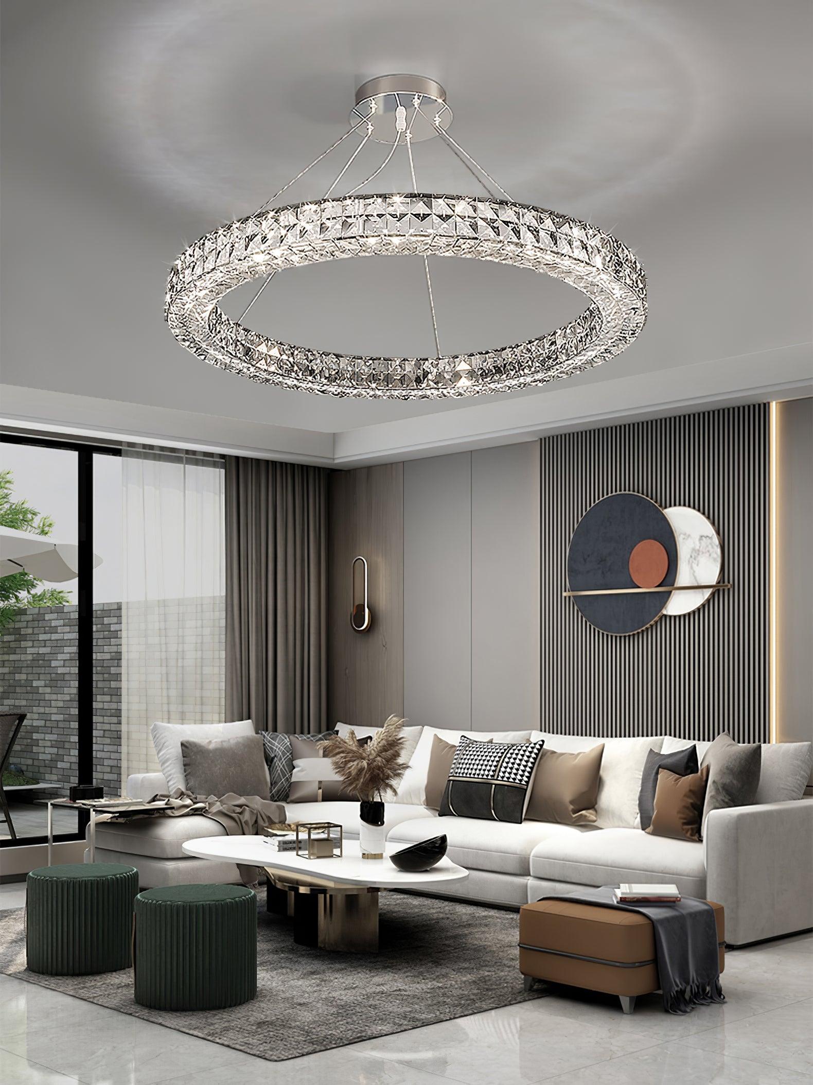Luxerian Chandelier Crystal Ring Spiridon Luxe