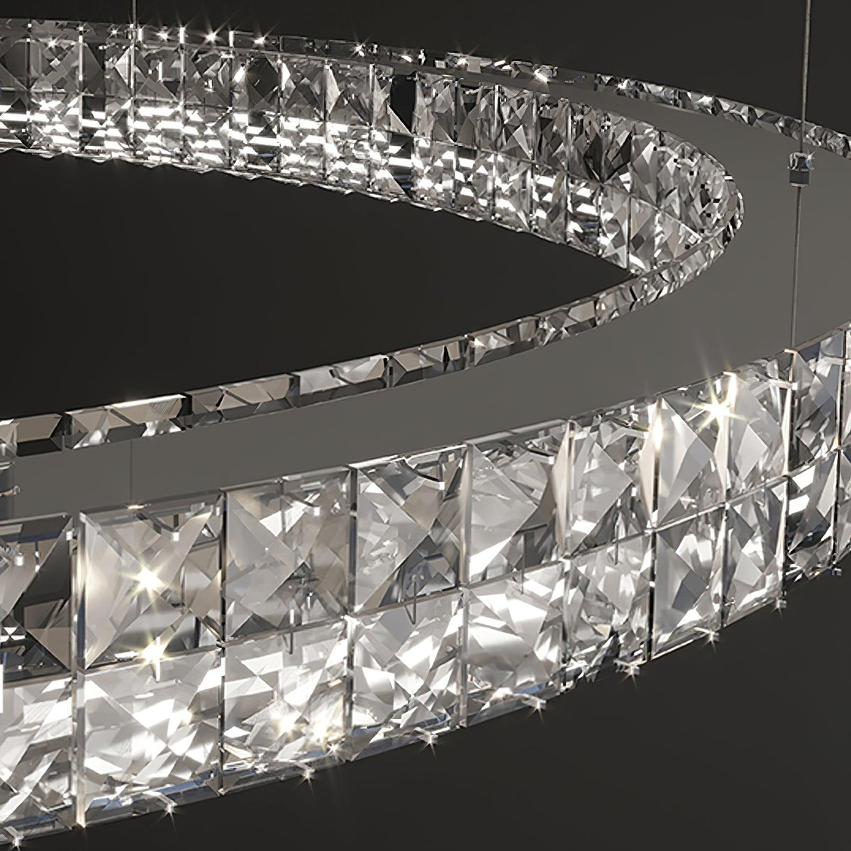 Luxerian Chandelier Crystal Ring Spiridon Luxe