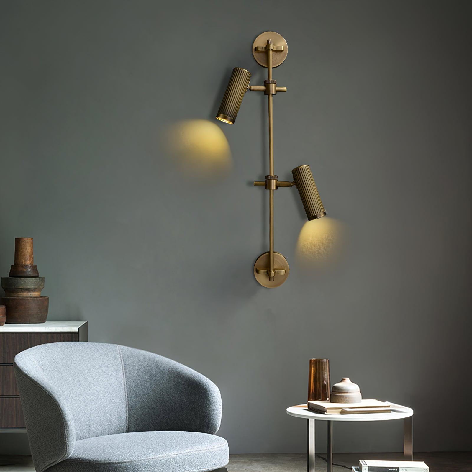 Kirixel Brass Industrial Wall Lamp