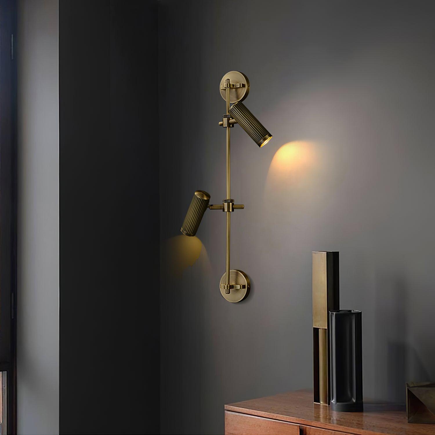 Kirixel Brass Industrial Wall Lamp