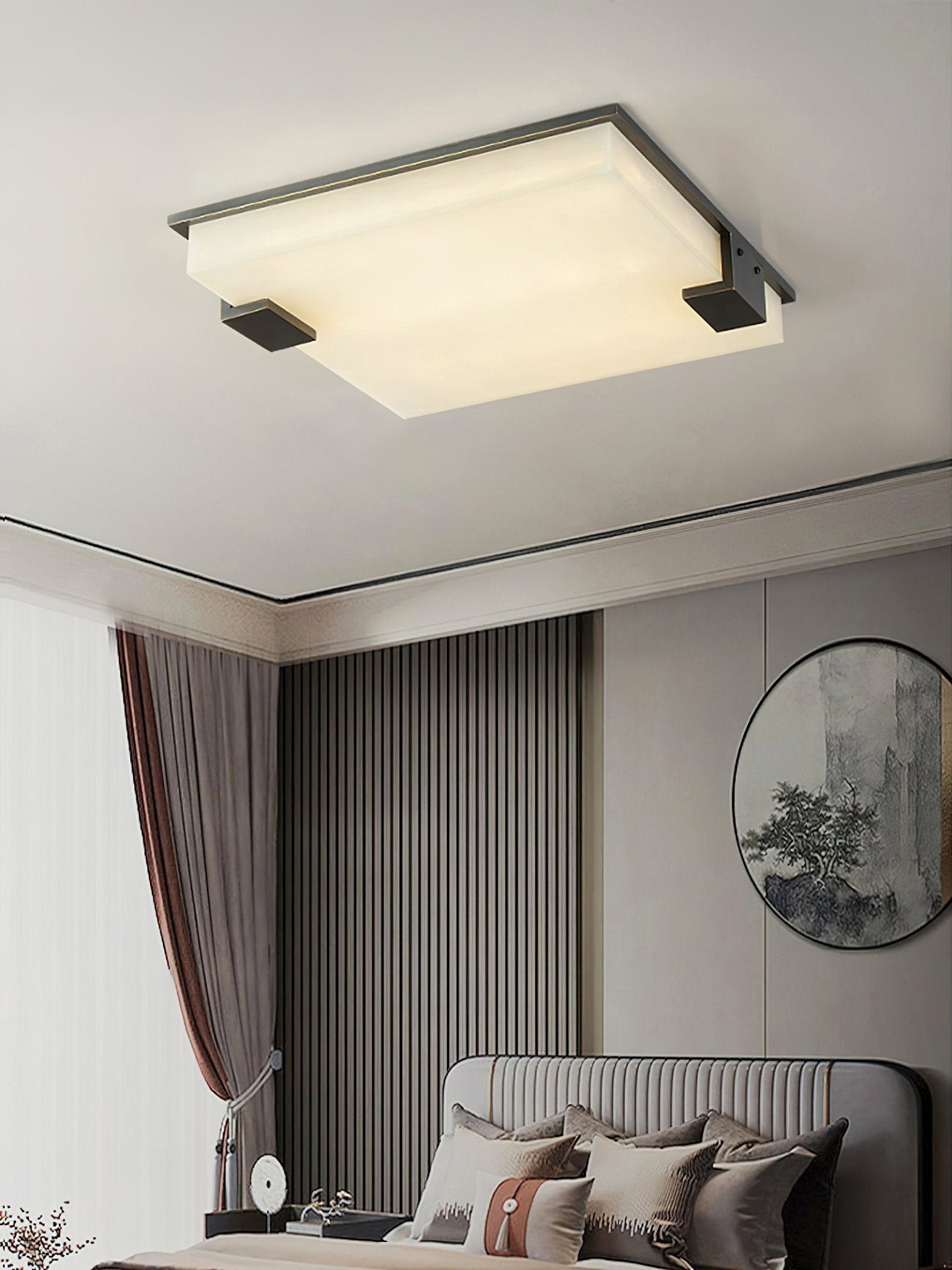 Kevenq Minimalist Alabaster Ceiling Light