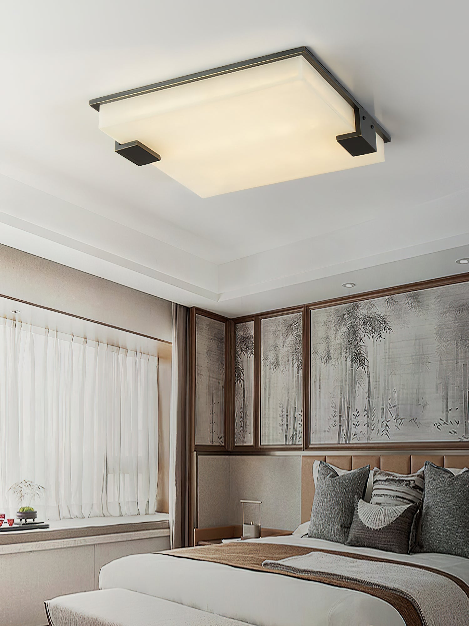 Kevenq Minimalist Alabaster Ceiling Light