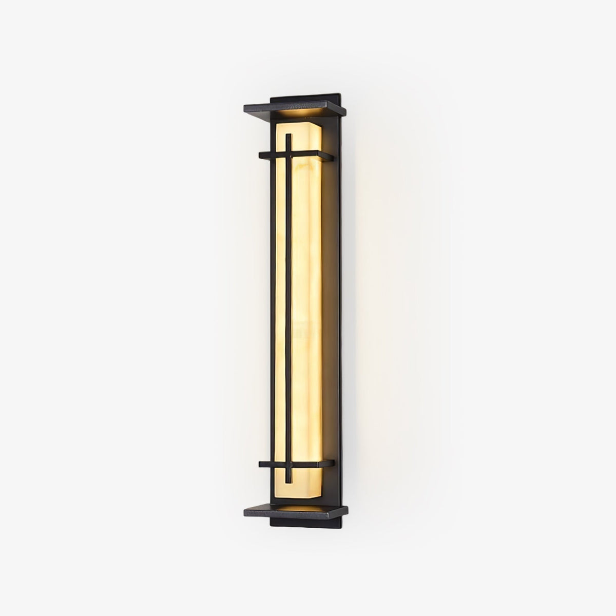Ray Square Outdoor Wall Light Imitation Alabaster Waterproof - Neutral Decor