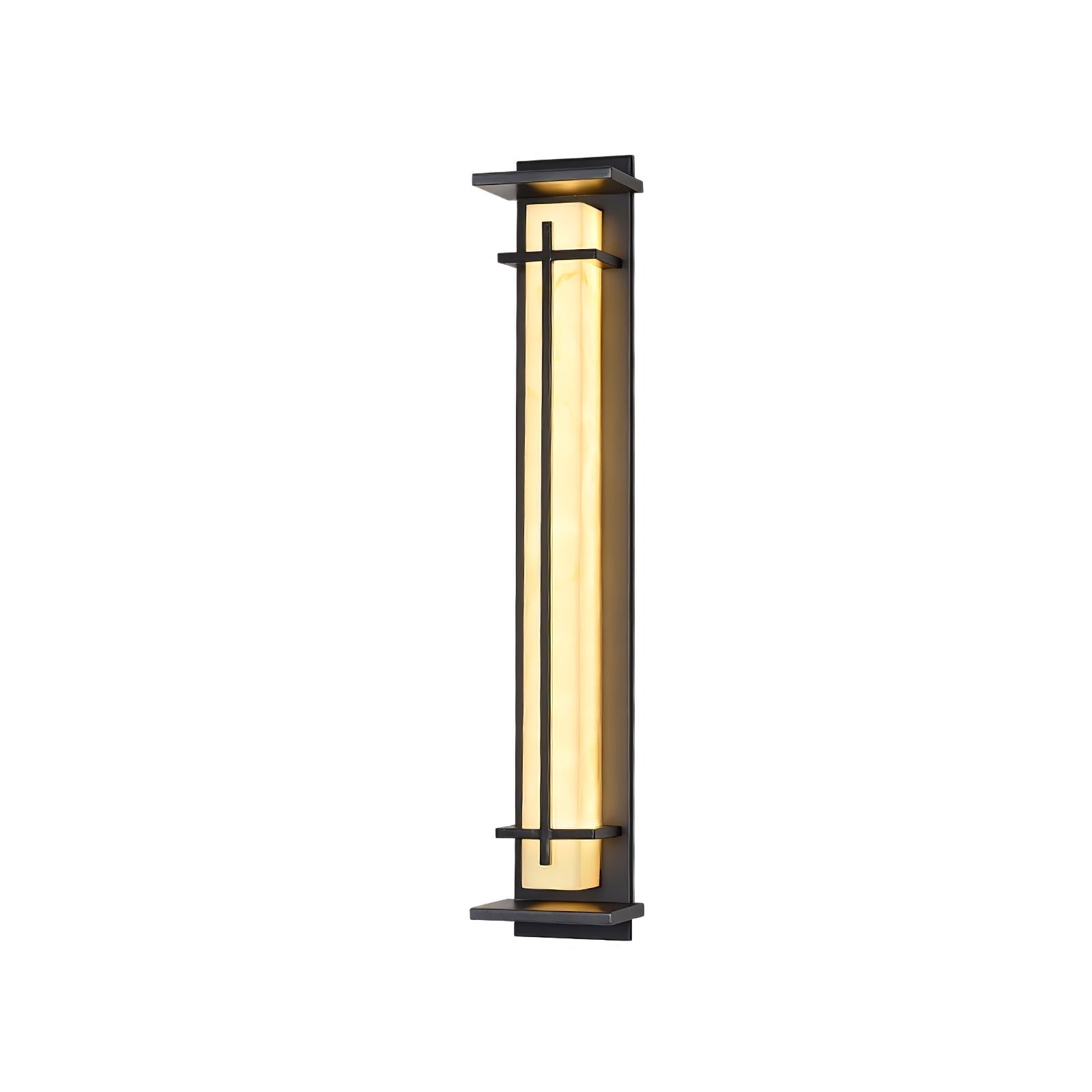 Ray Square Outdoor Wall Light Imitation Alabaster Waterproof - Neutral Decor