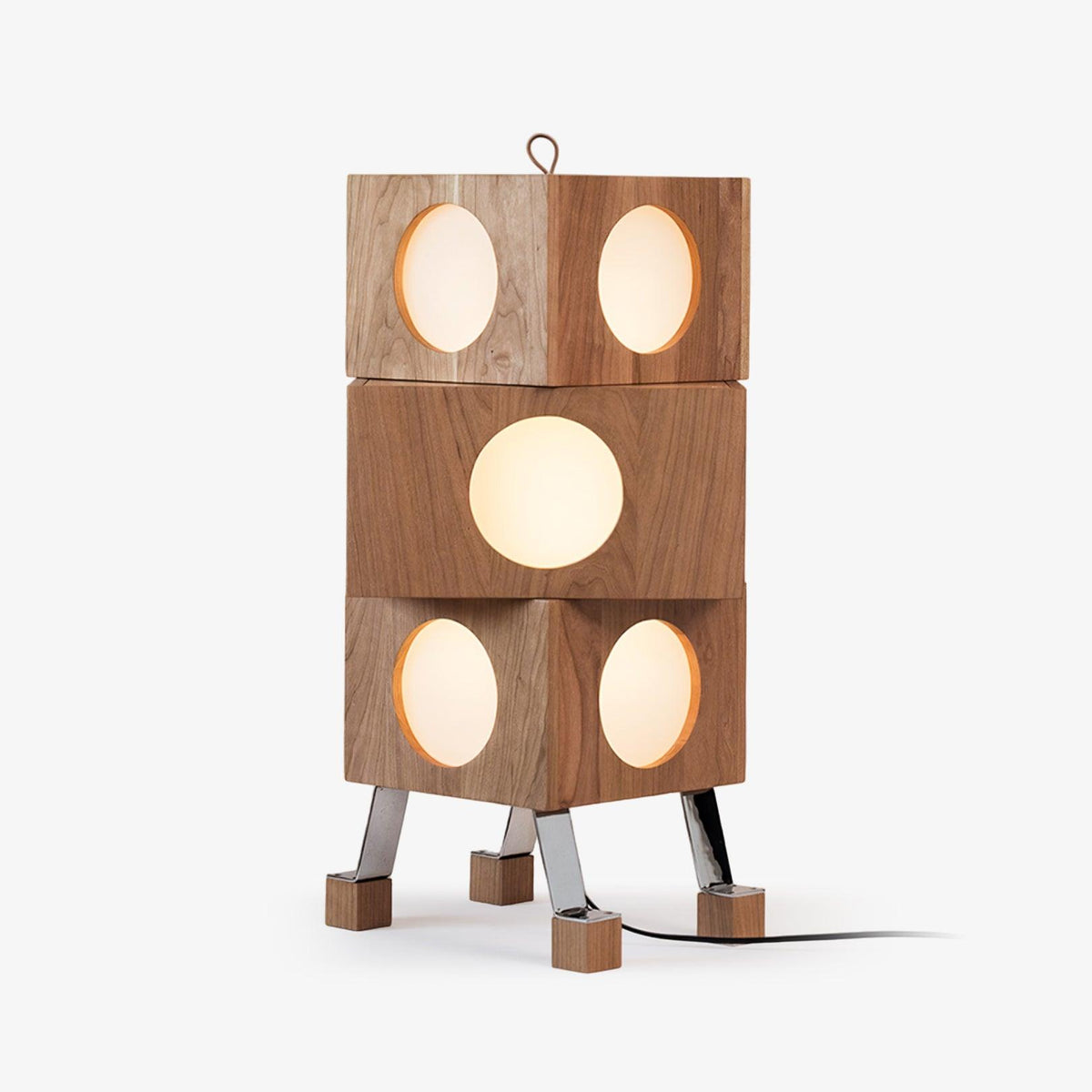 Zalynora Stacked Wood Floor Lamp