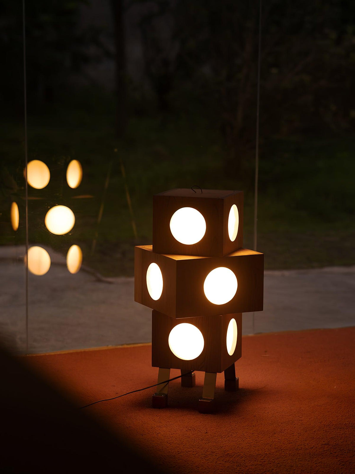 Zalynora Stacked Wood Floor Lamp