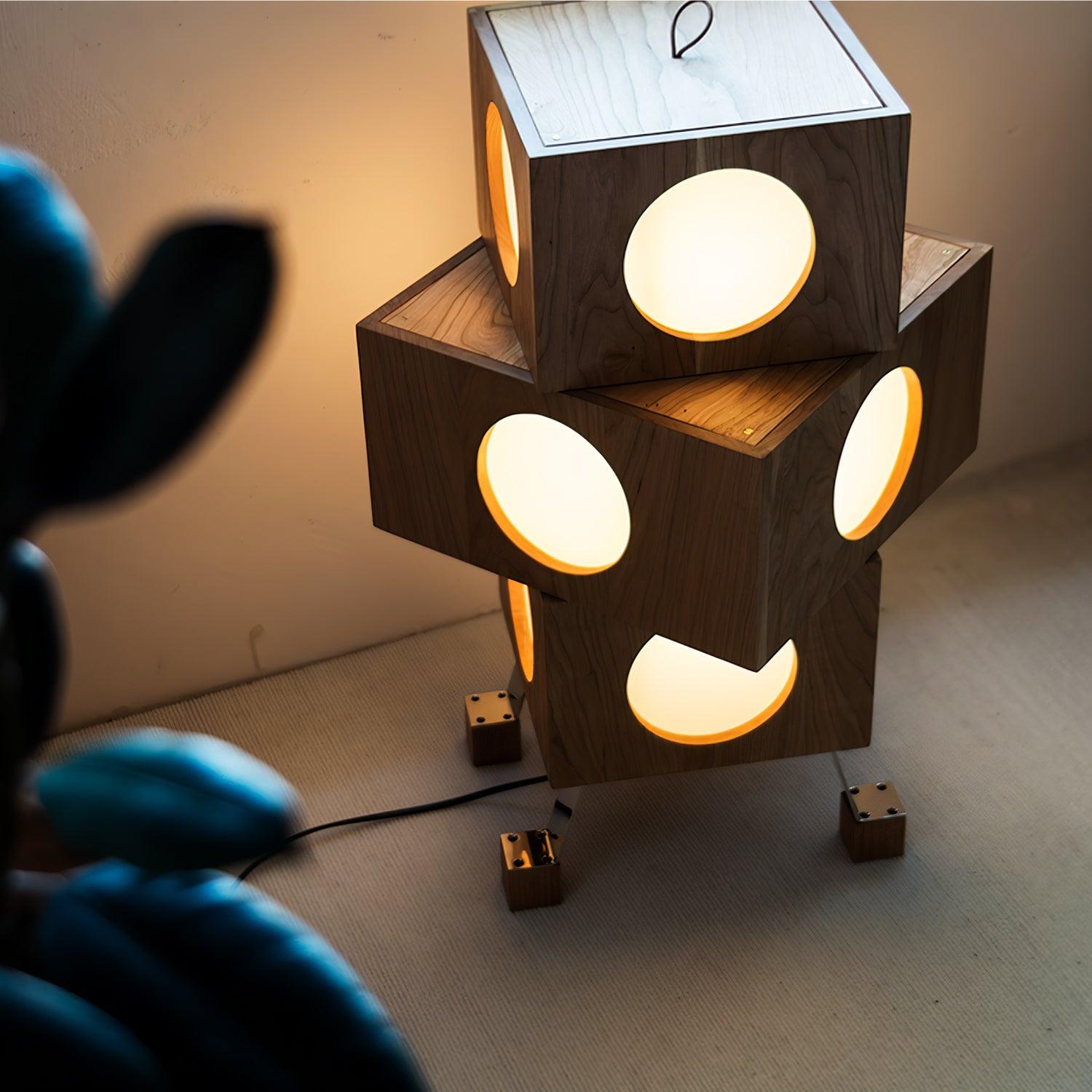 Zalynora Stacked Wood Floor Lamp