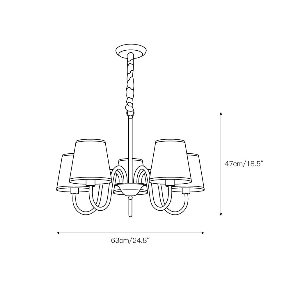 Dalen Traditional Stacey Fabric Chandelier