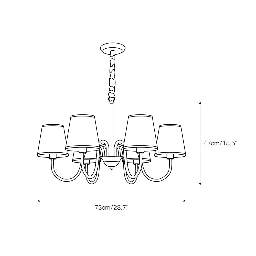 Dalen Traditional Stacey Fabric Chandelier