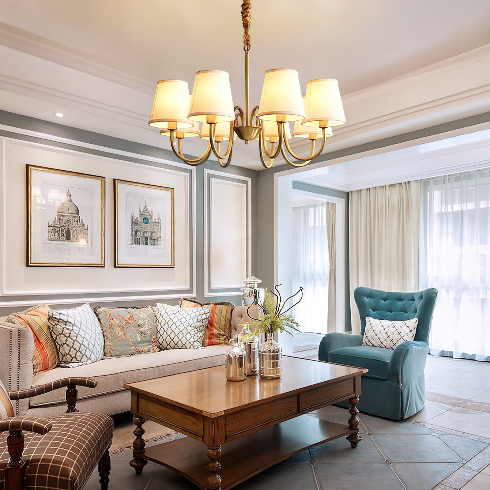 Dalen Traditional Stacey Fabric Chandelier