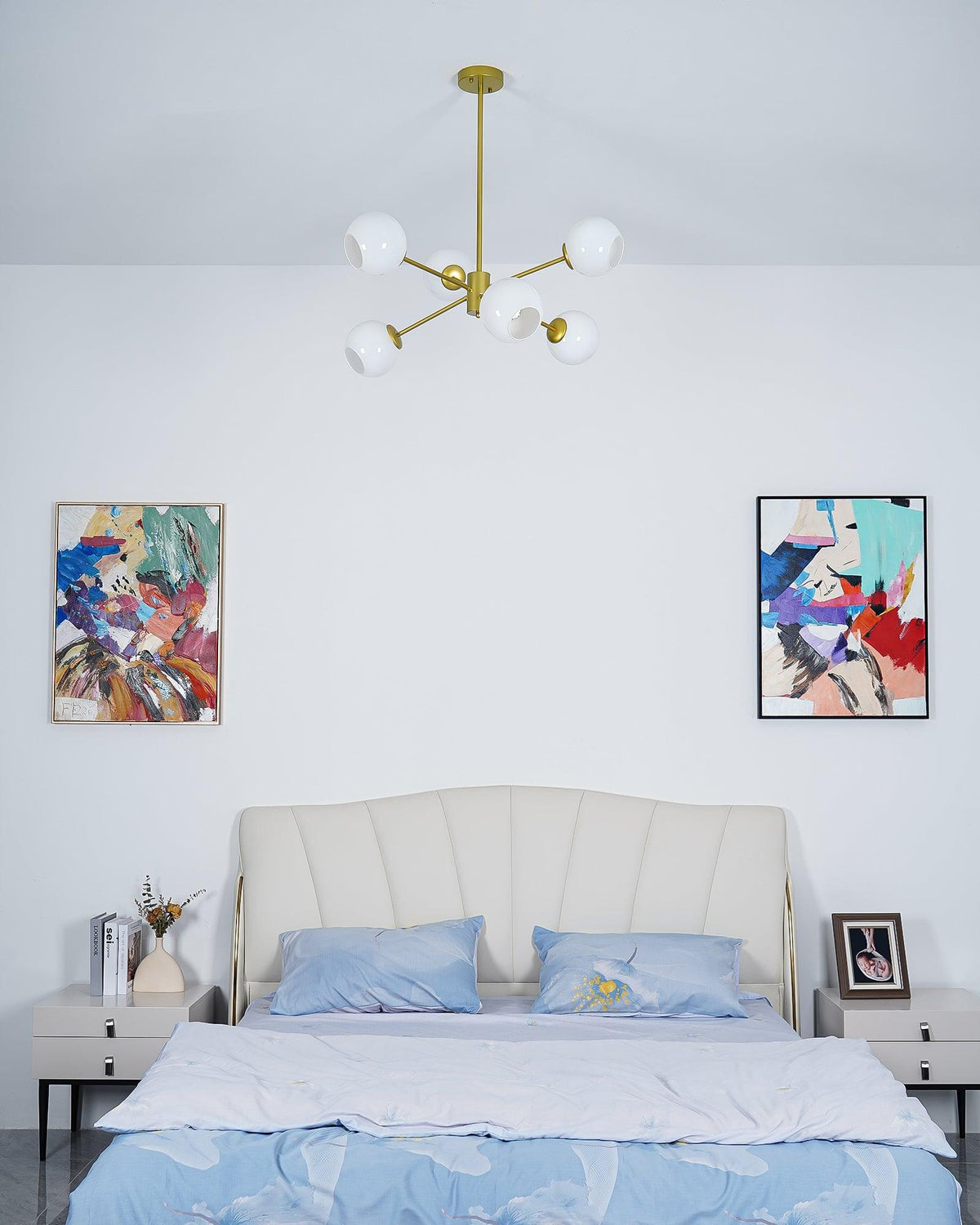 Aristin Chandelier Staggered Glass 6-Light