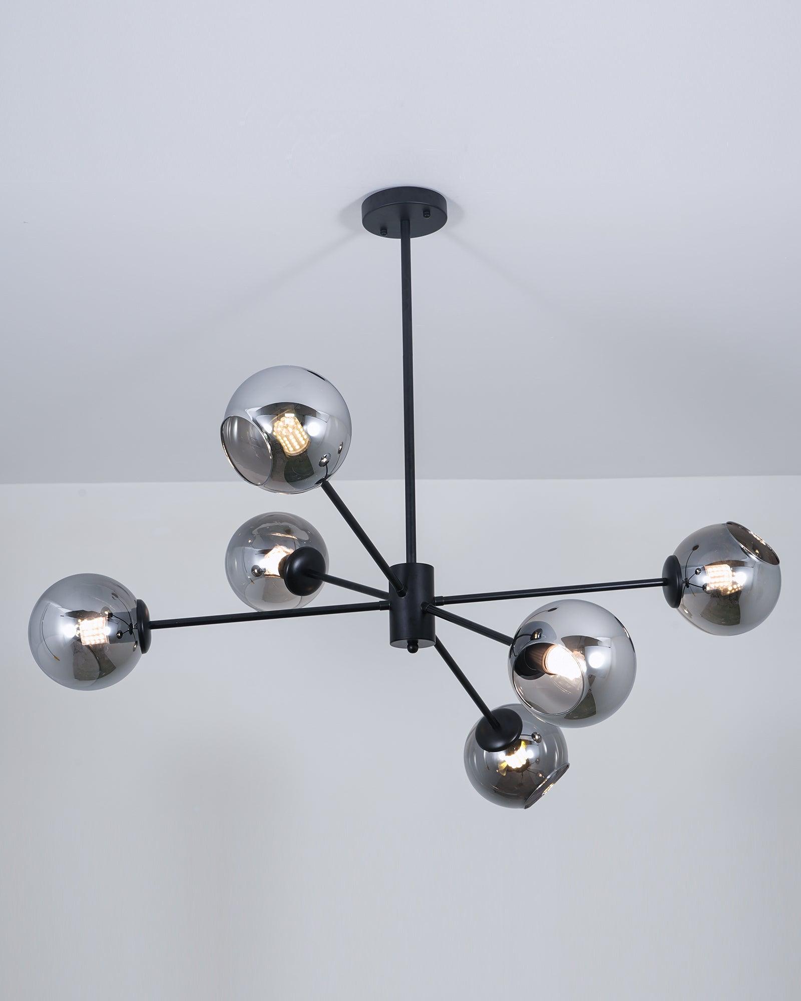 Aristin Chandelier Staggered Glass 6-Light