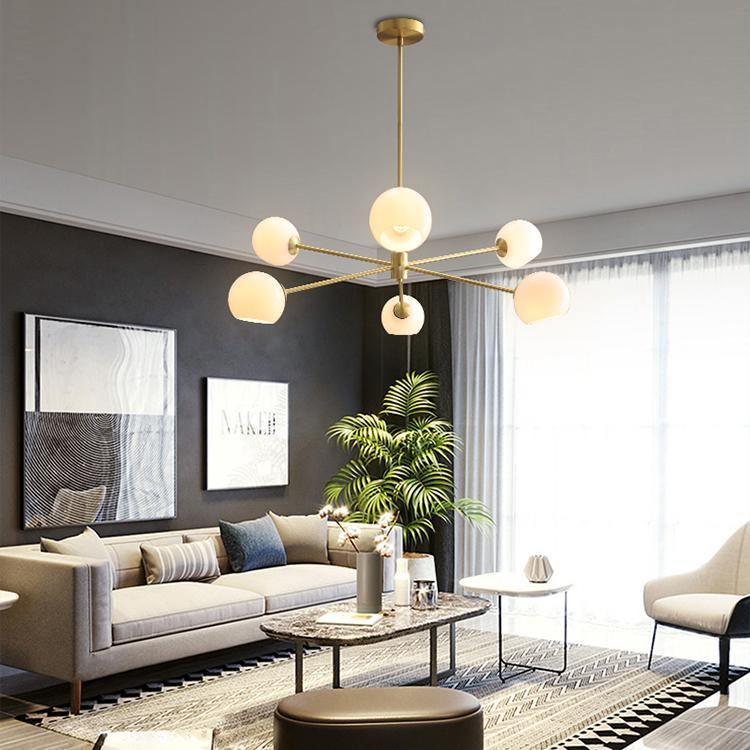 Aristin Chandelier Staggered Glass 6-Light