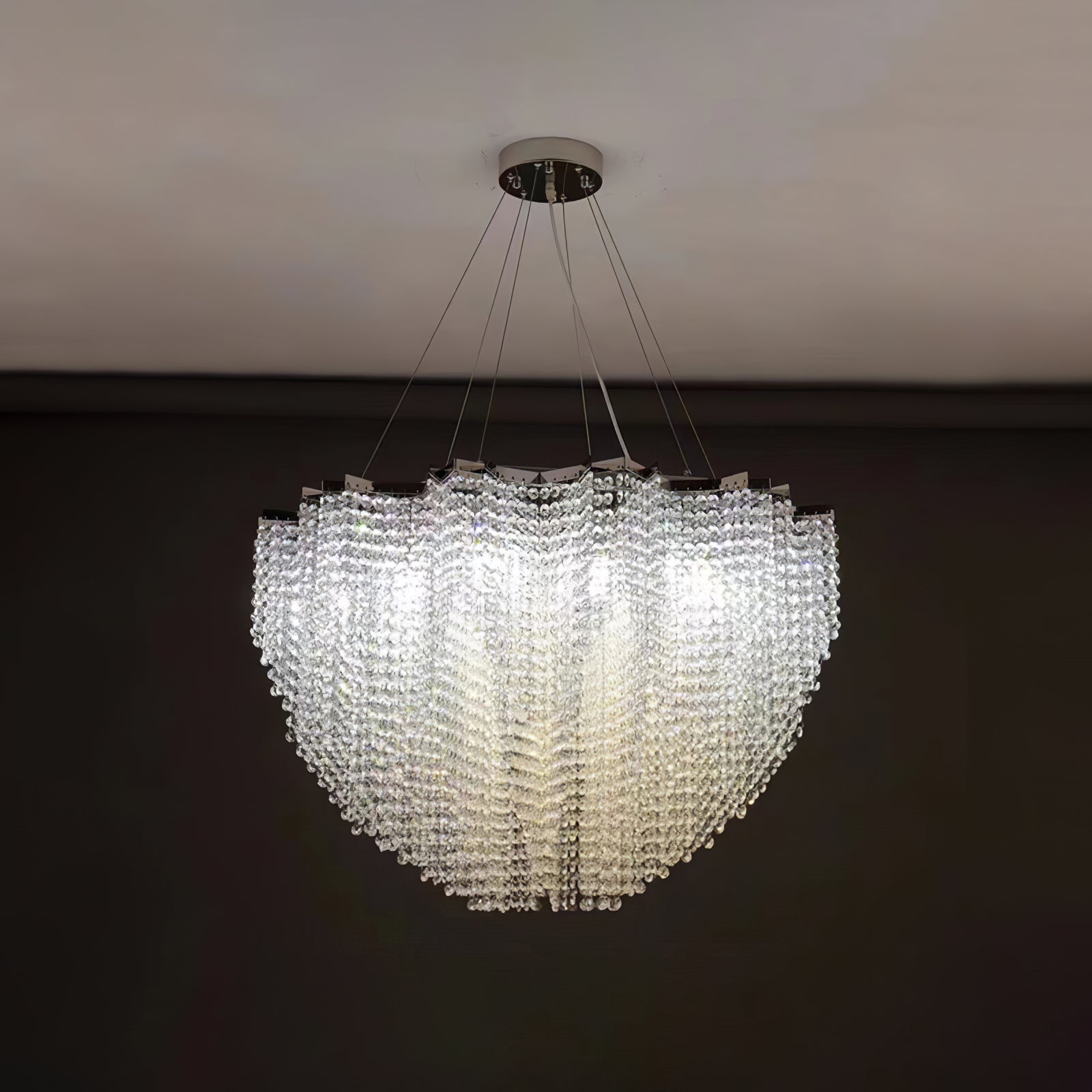 Zashayra Crystal Column Chandelier