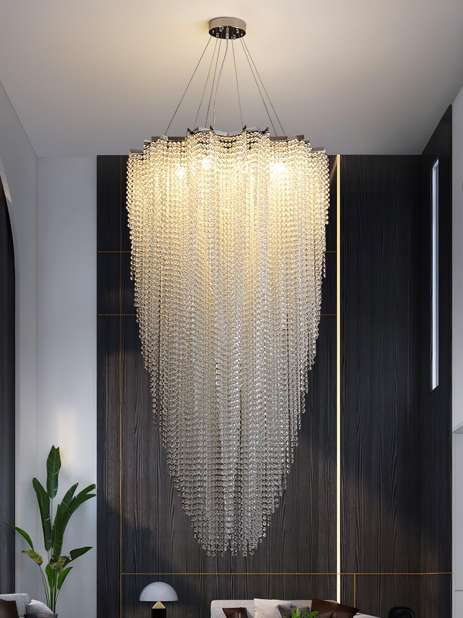 Zashayra Crystal Column Chandelier