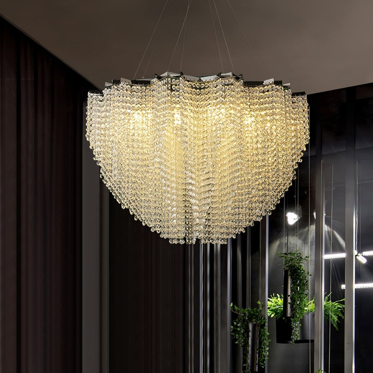 Zashayra Crystal Column Chandelier