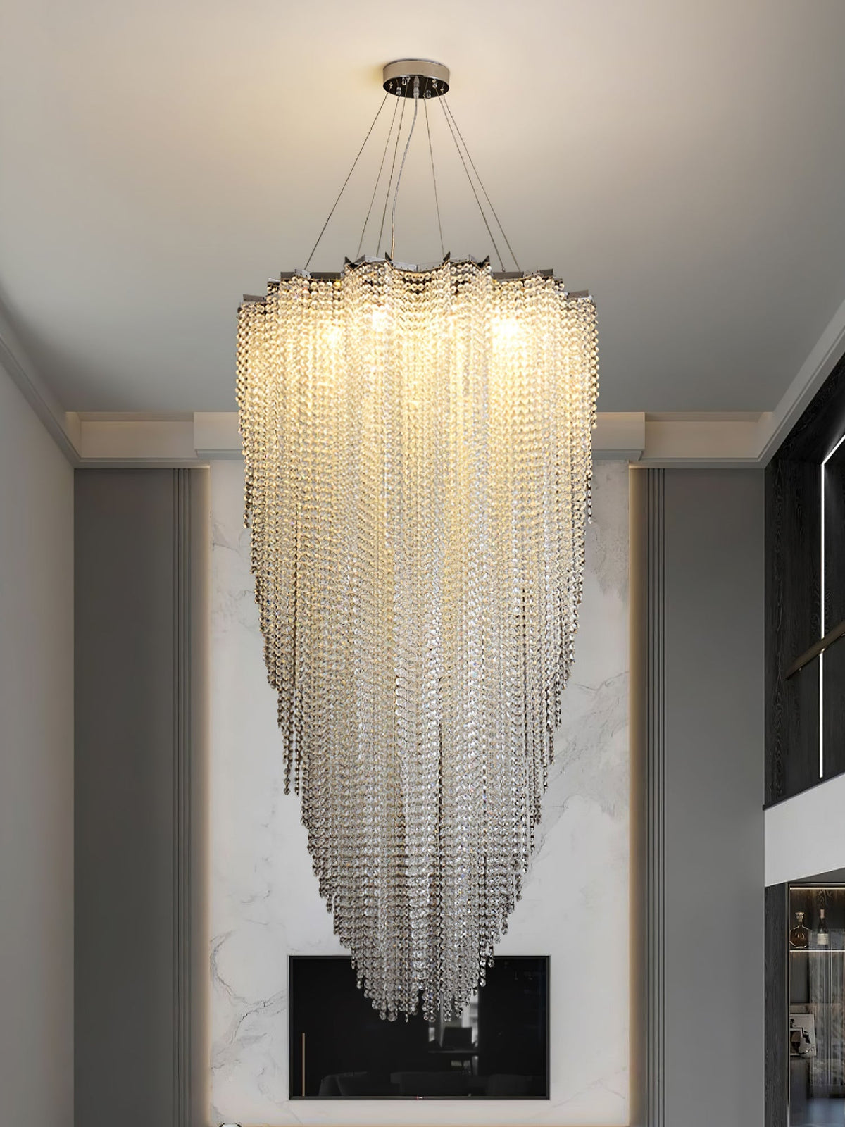 Zashayra Crystal Column Chandelier