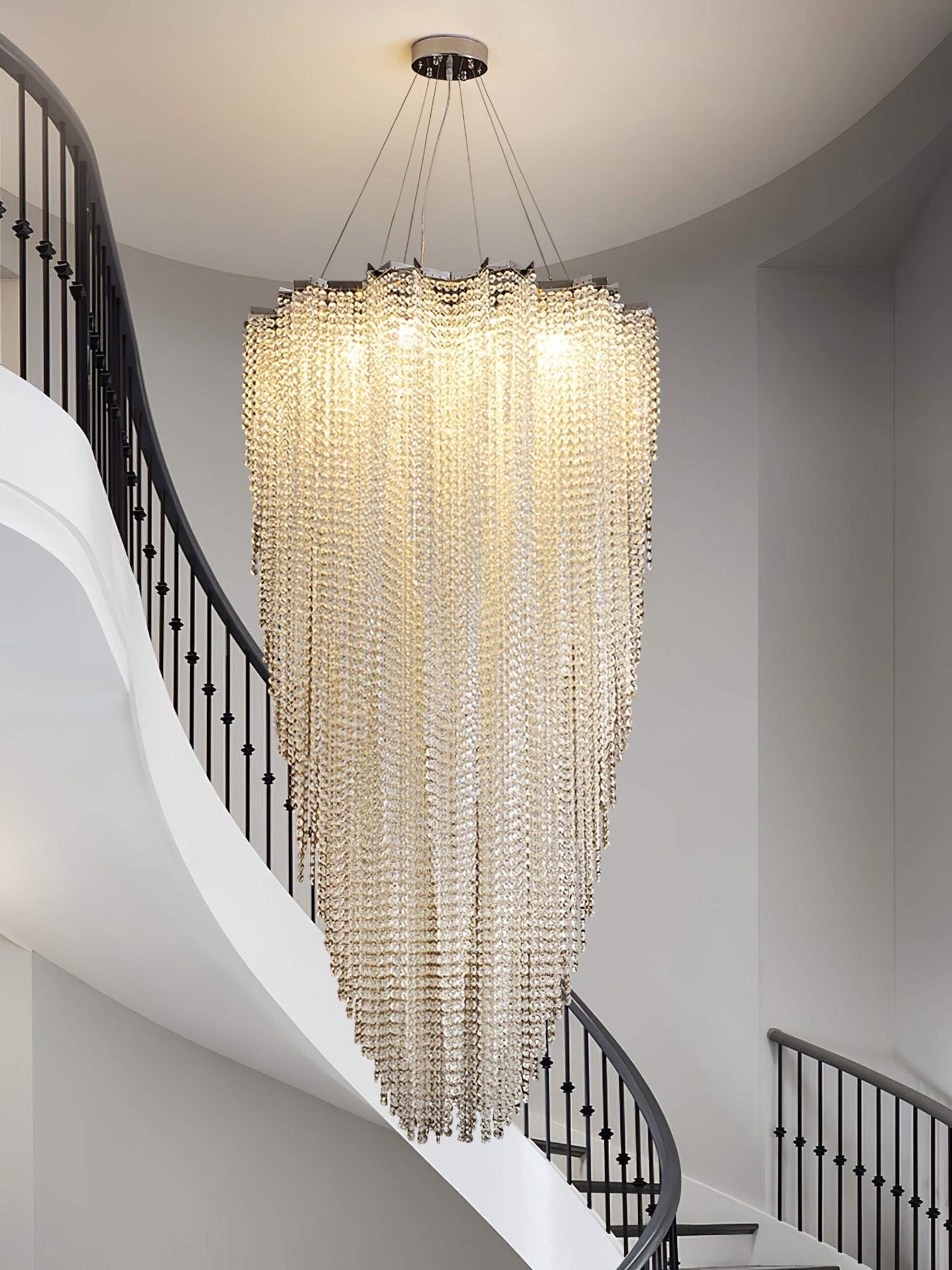 Zashayra Crystal Column Chandelier