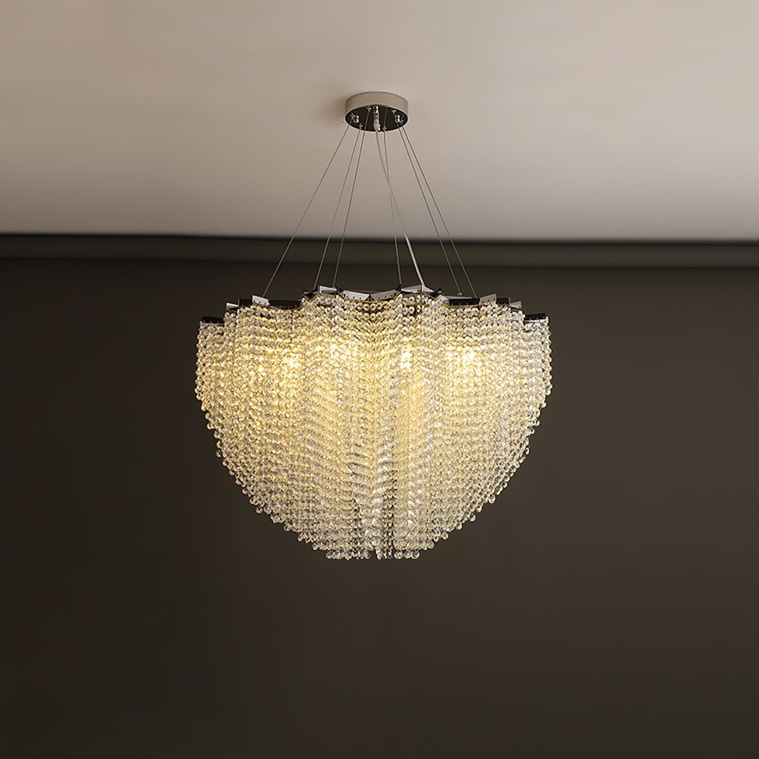 Zashayra Crystal Column Chandelier