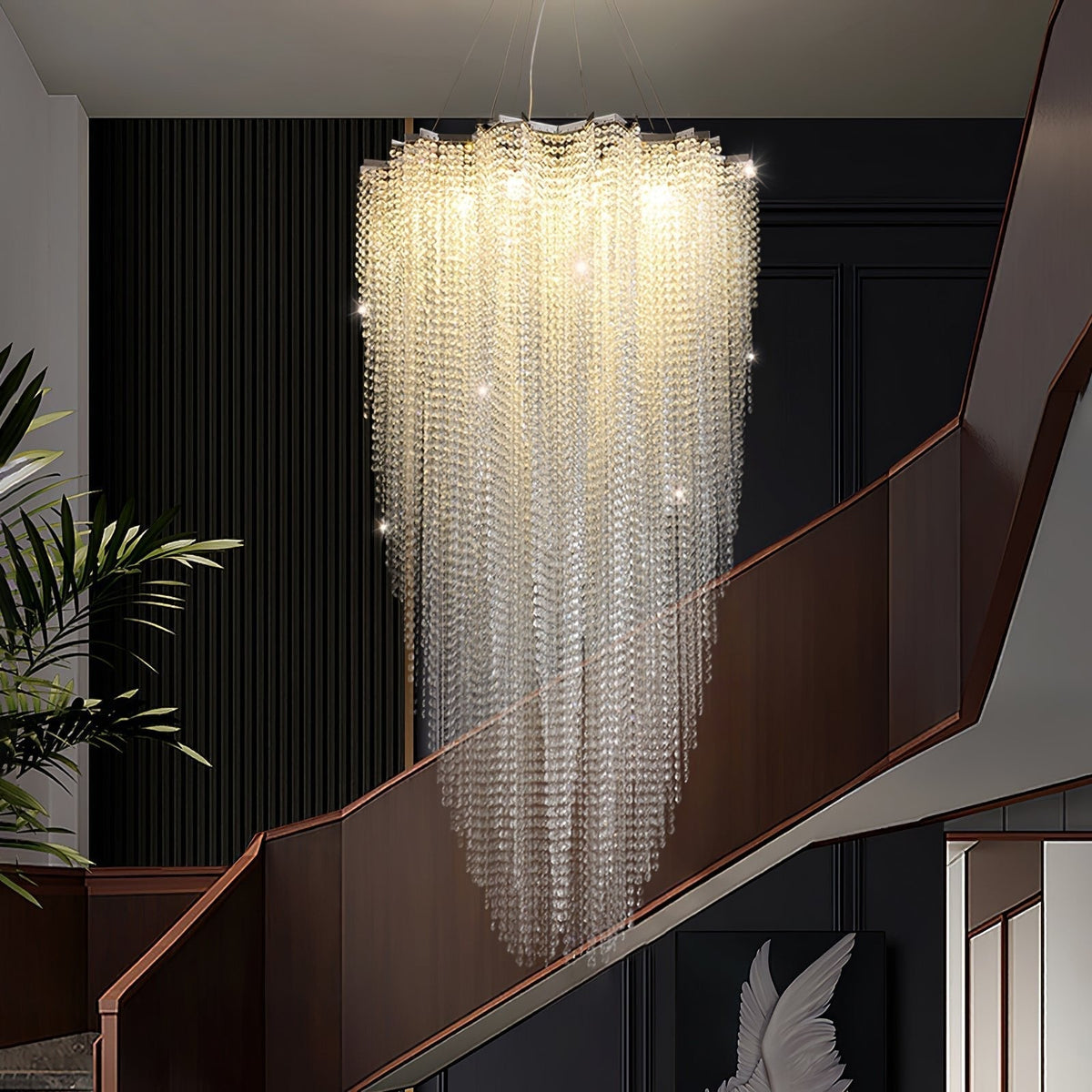 Zashayra Crystal Column Chandelier