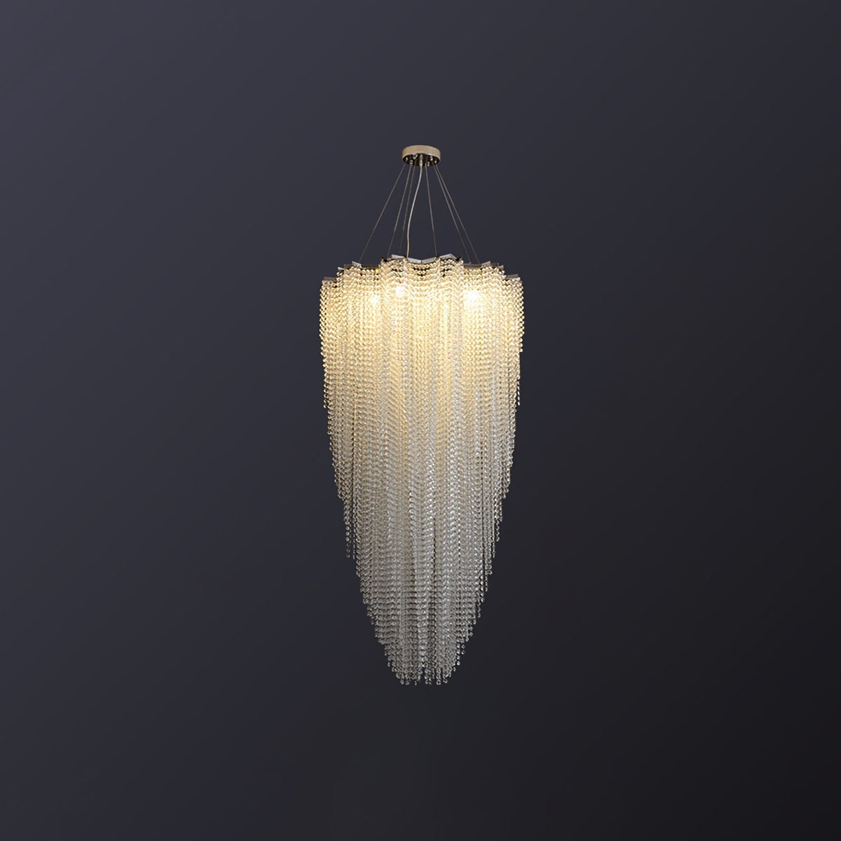 Zashayra Crystal Column Chandelier