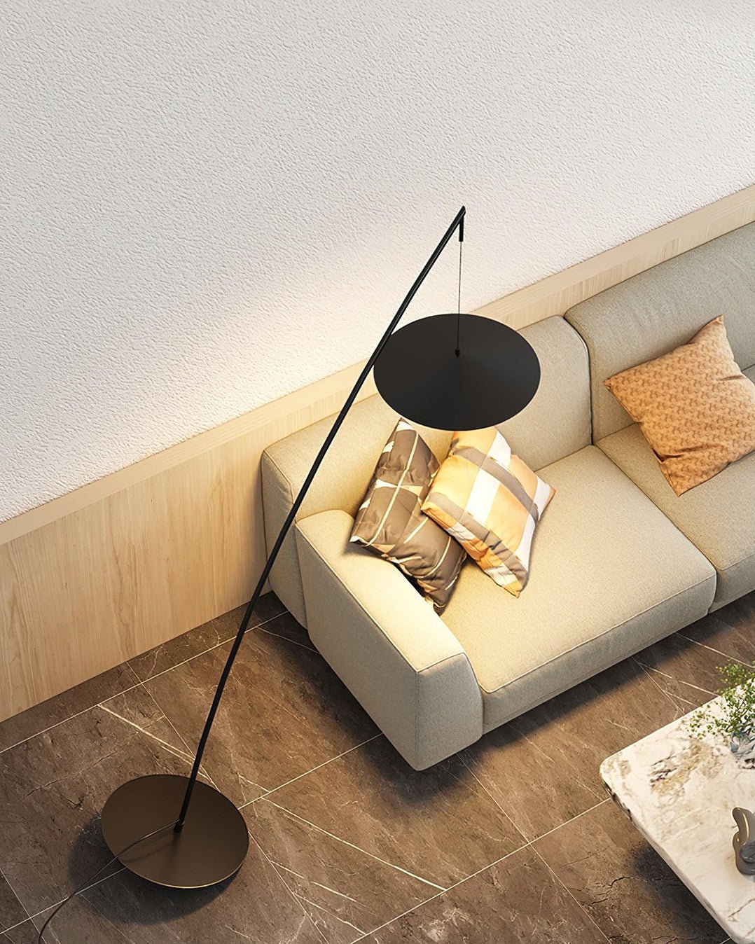 Arcana Black Minimalist Floor Lamp