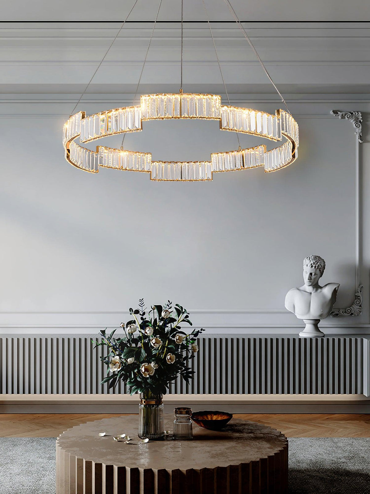 Luxinian Chandelier Crystal with Gold Frame