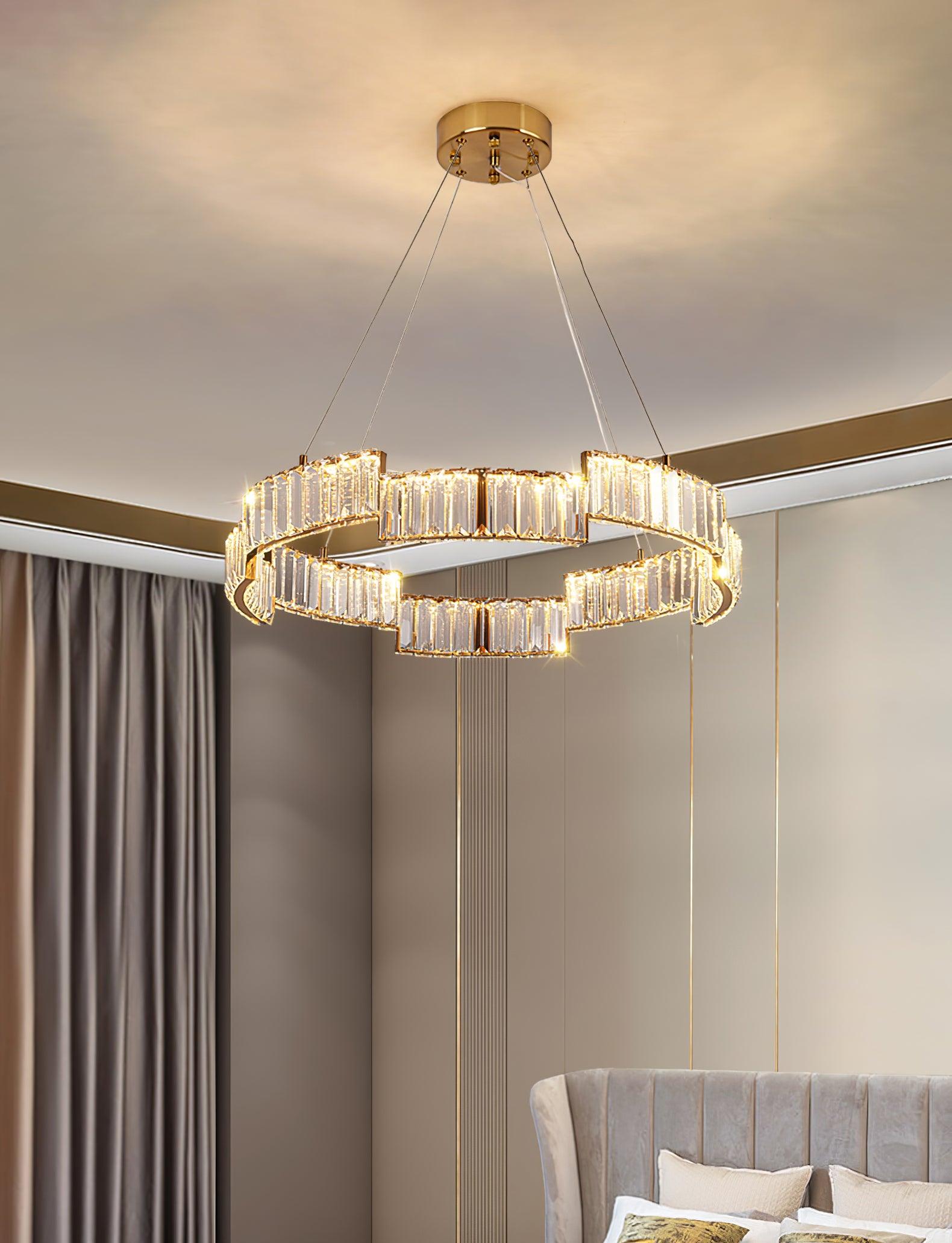 Luxinian Chandelier Crystal with Gold Frame