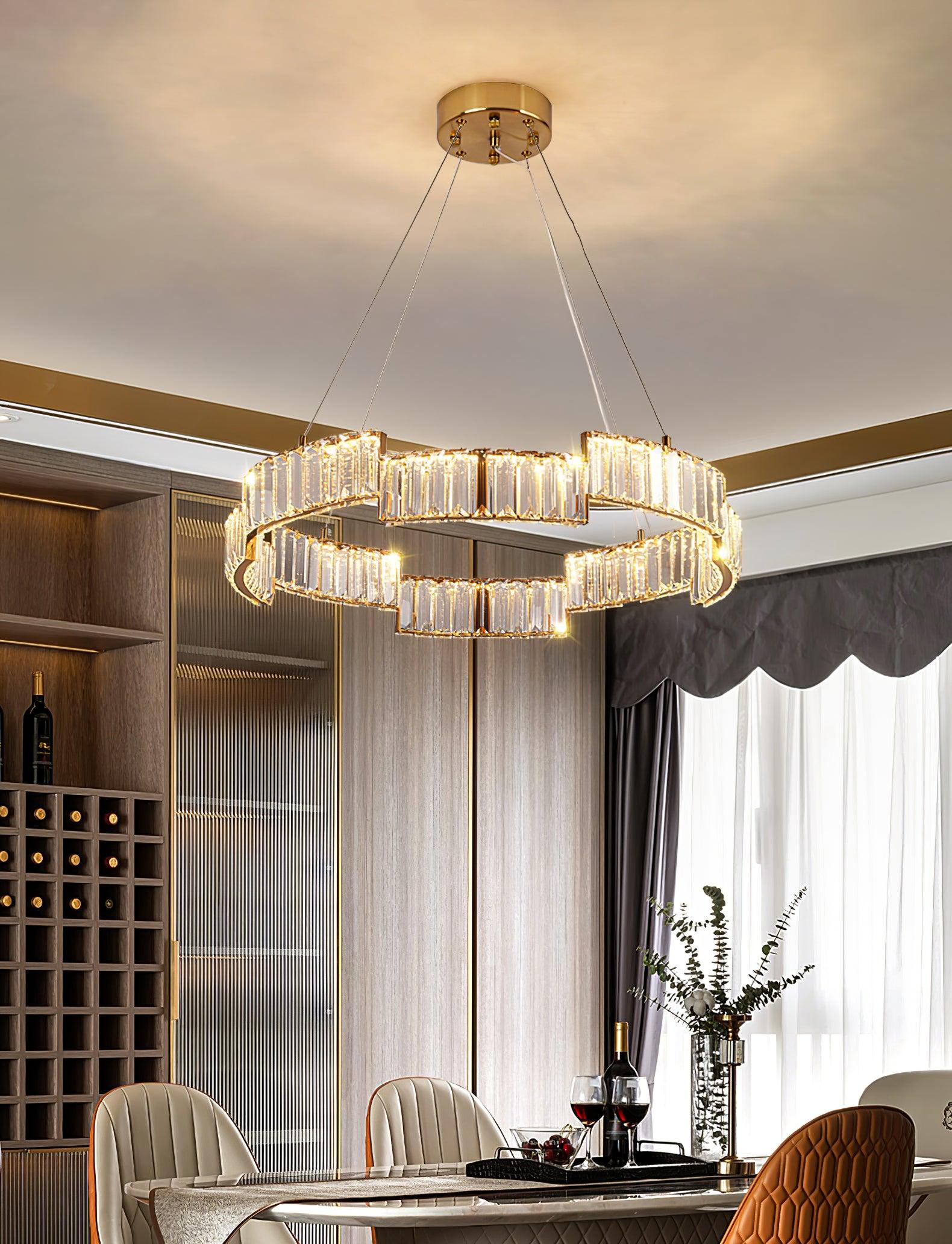 Luxinian Chandelier Crystal with Gold Frame