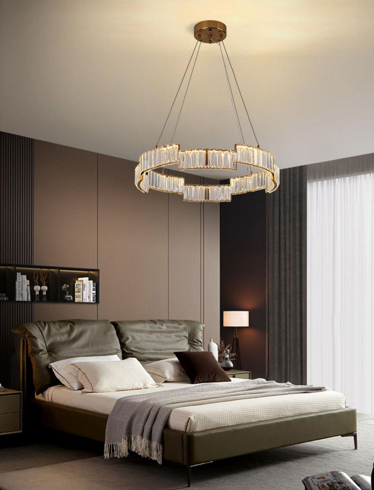 Luxinian Chandelier Crystal with Gold Frame