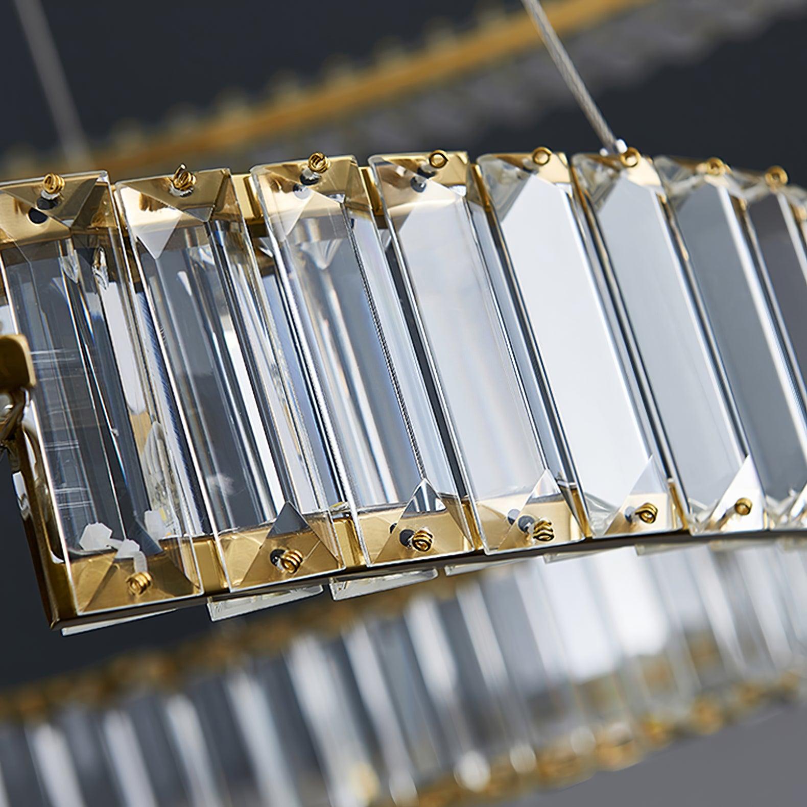 Cyrerira Chandelier Stella LED Crystal Ring