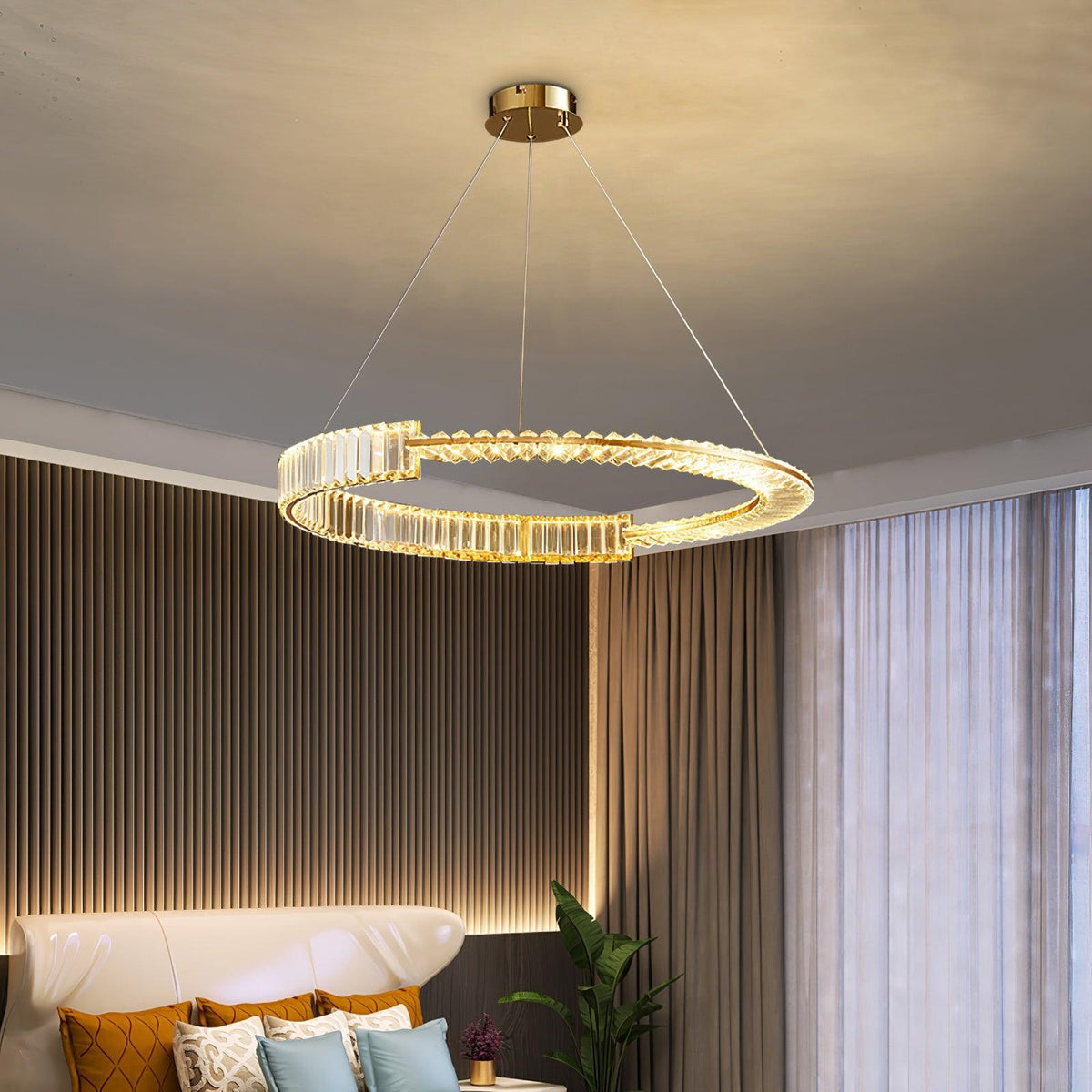 Cyrerira Chandelier Stella LED Crystal Ring