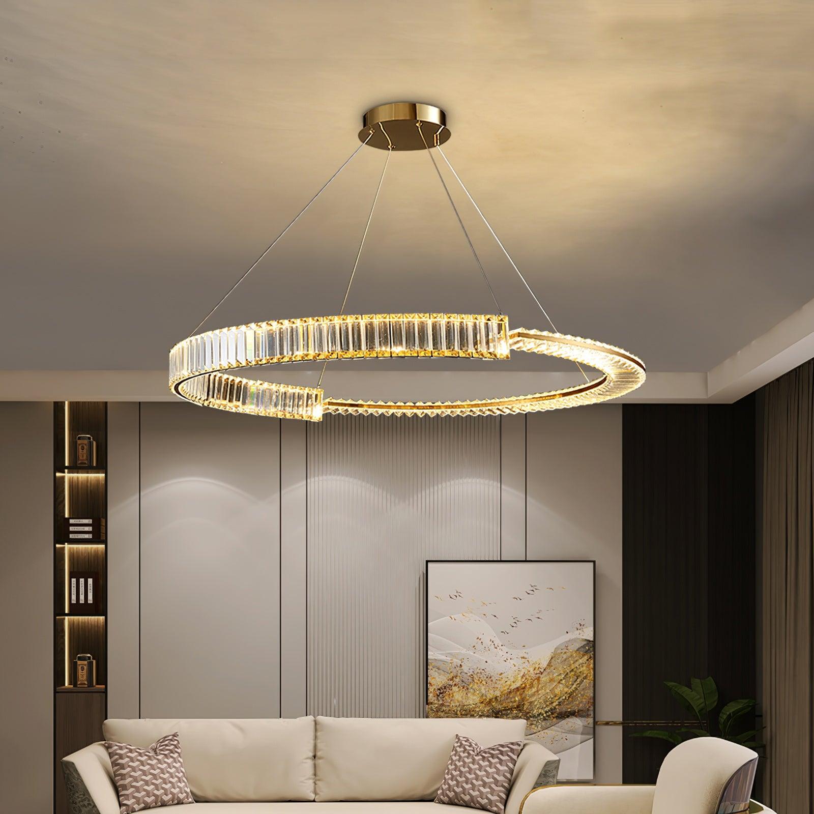 Cyrerira Chandelier Stella LED Crystal Ring