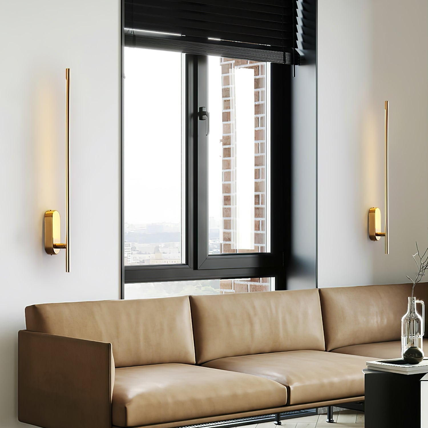 Marissa Stick Shaped Brass Sconce Wall lamp