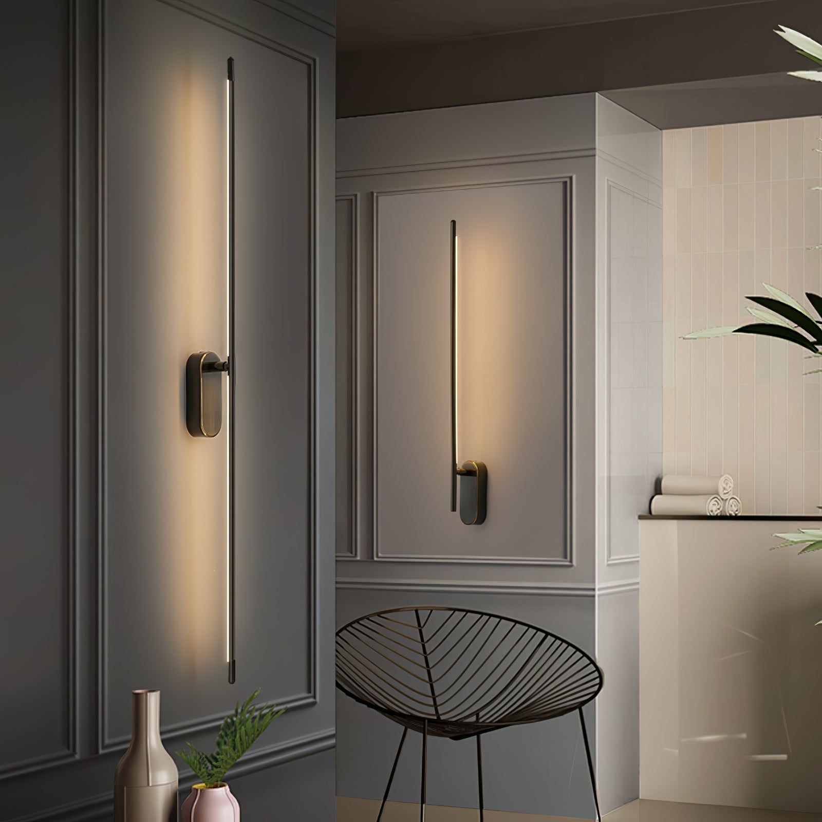 Marissa Stick Shaped Brass Sconce Wall lamp