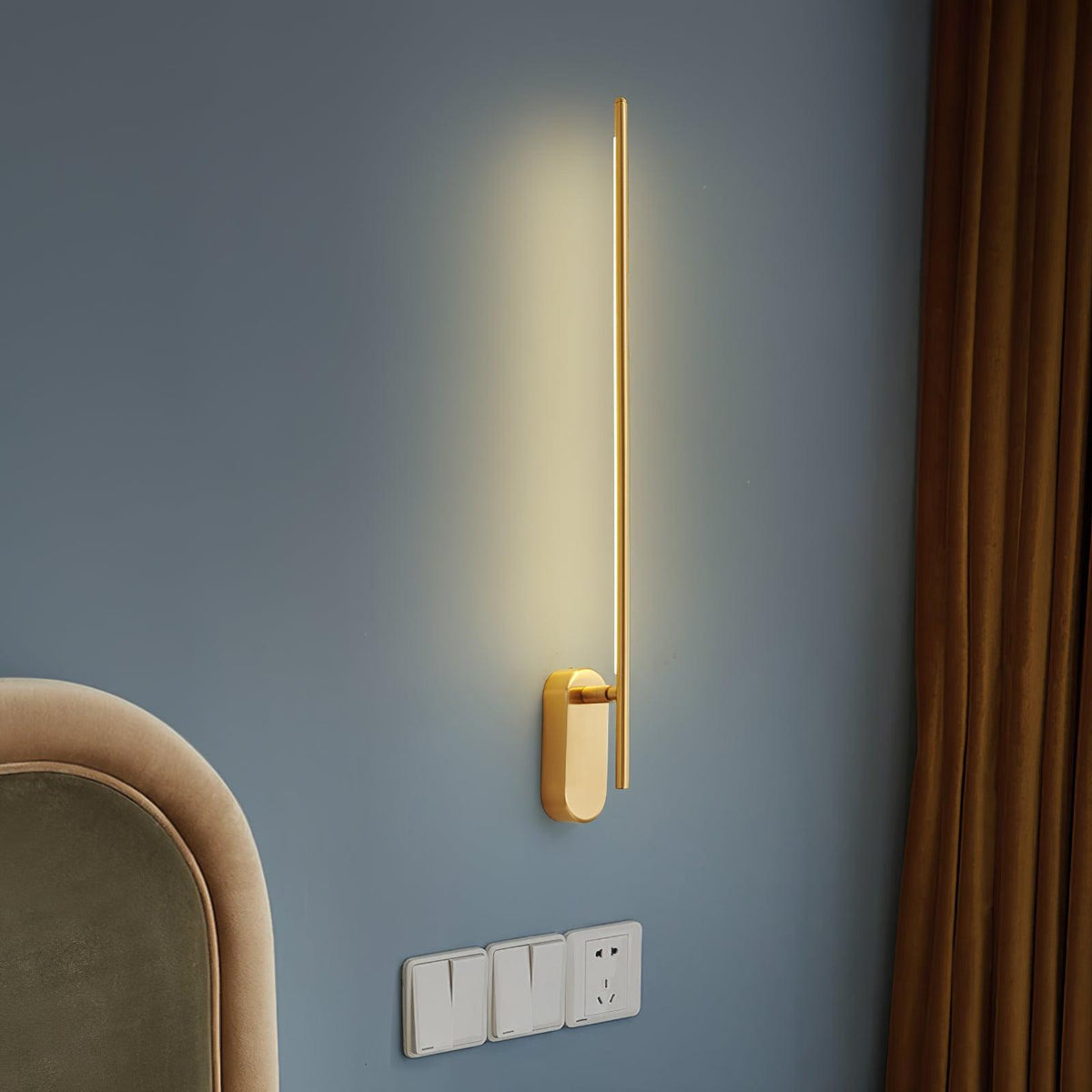 Marissa Stick Shaped Brass Sconce Wall lamp